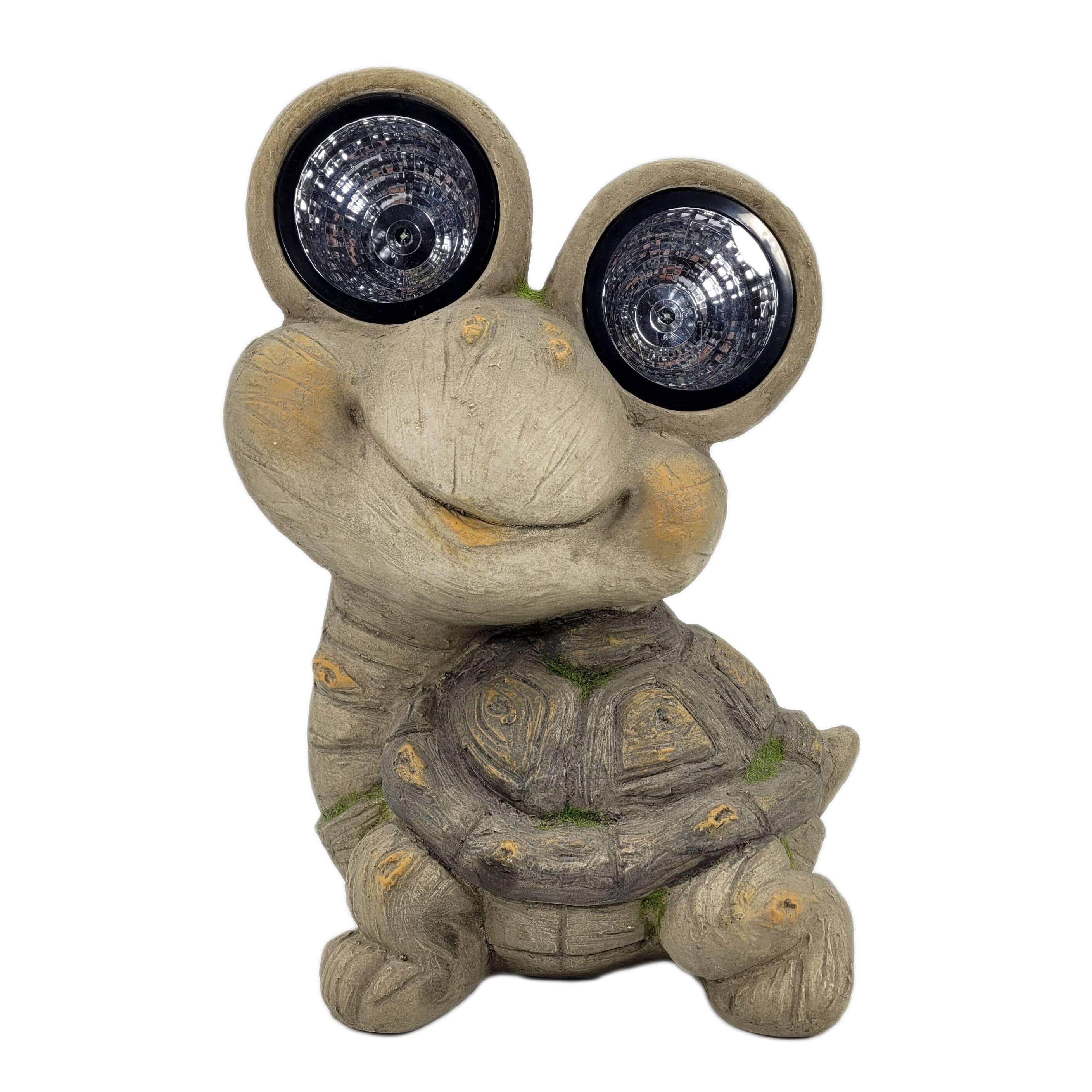 Galt International Mossy Turtle with Solar LED Eyes Garden Statue 15.75", , swatch