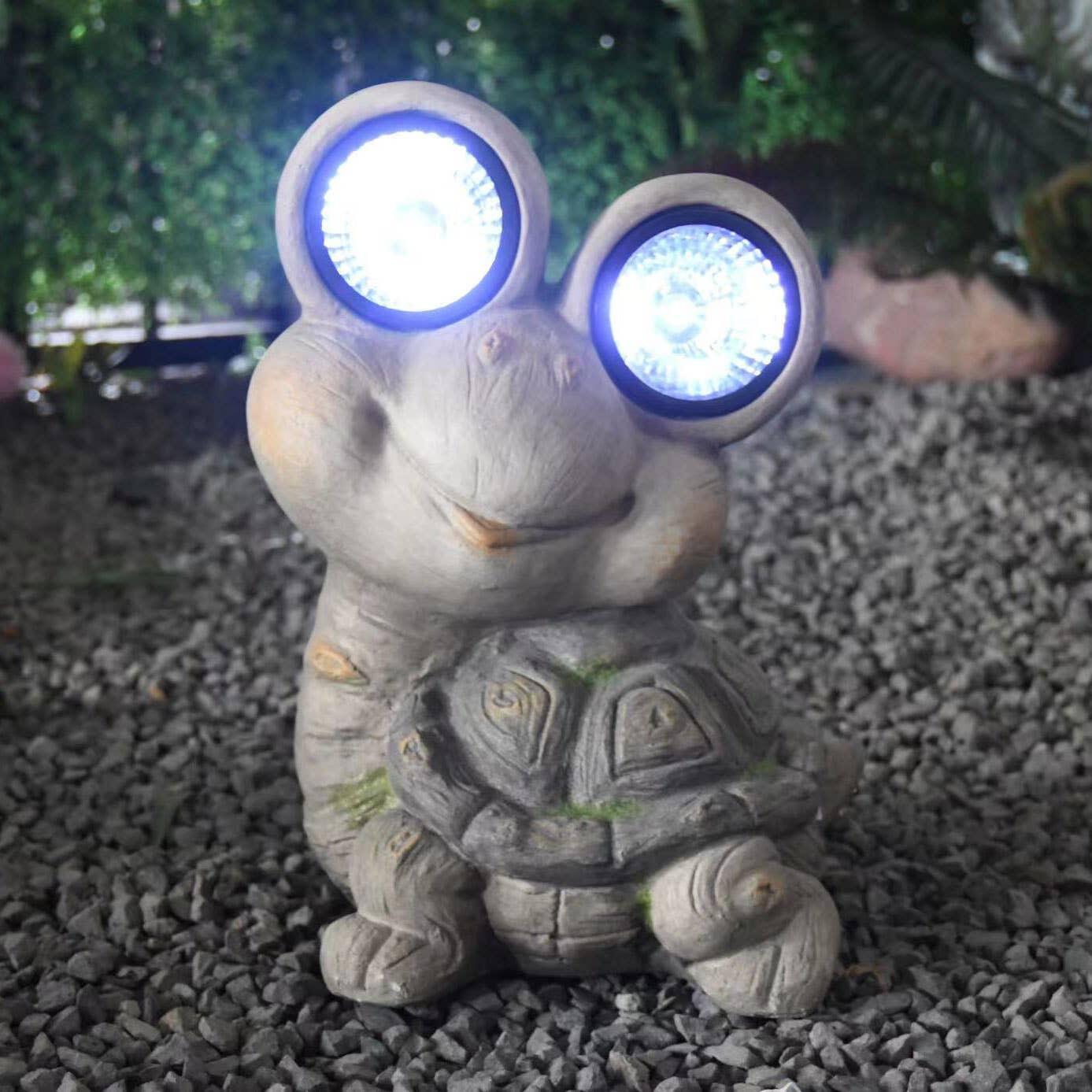 Galt International Outdoor Garden Solar Power Turtle Statue | Ashley