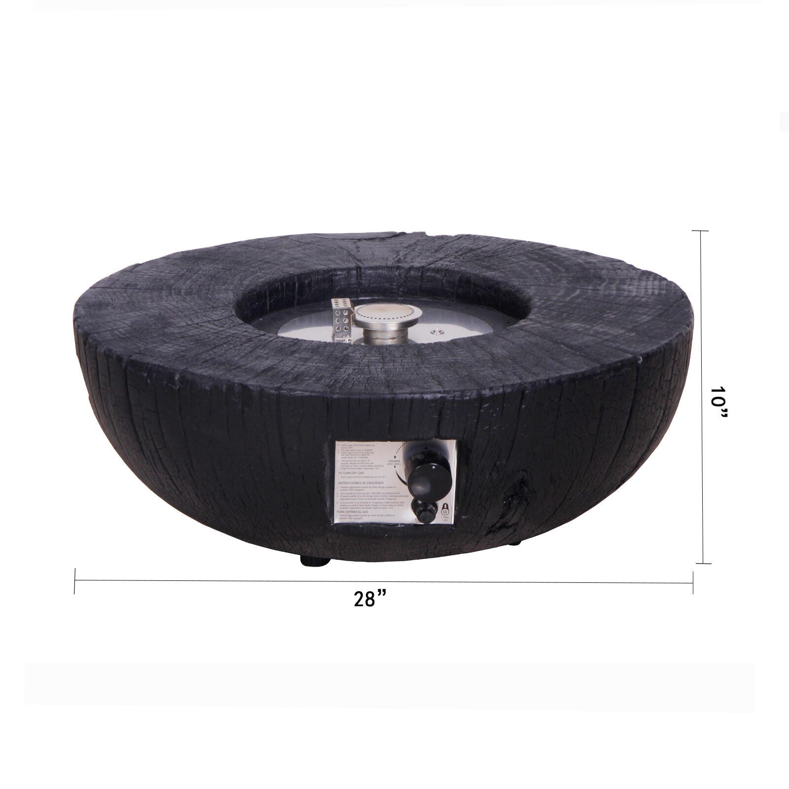 AFTERGLOW Tree Bark Design Outdoor Fire Pit, , large