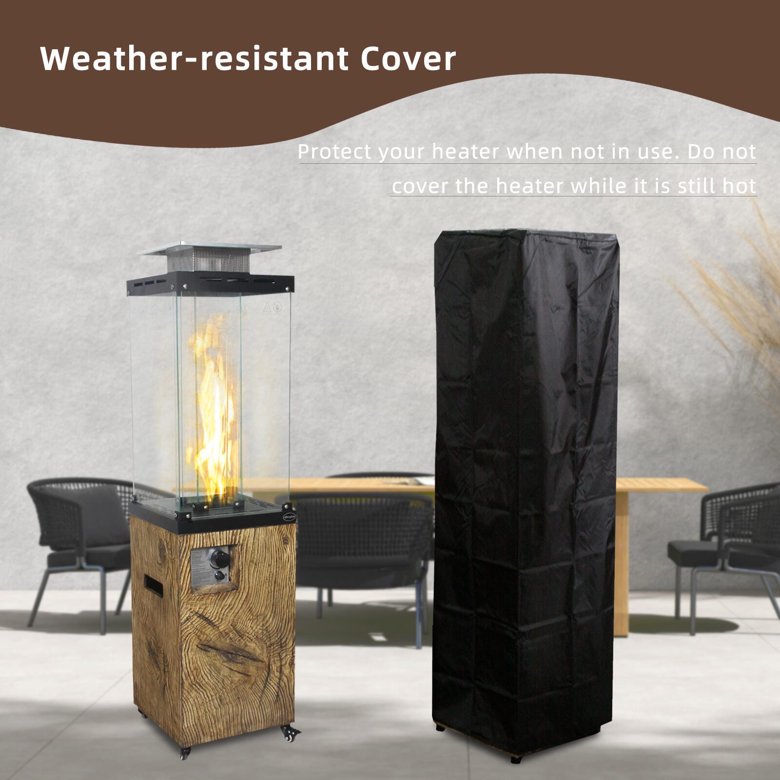 AFTERGLOW Outdoor Patio Heater, Antique Yellow, large