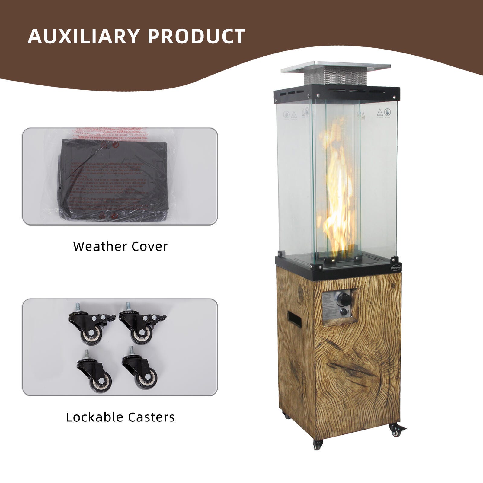 AFTERGLOW Outdoor Patio Heater, Antique Yellow, large