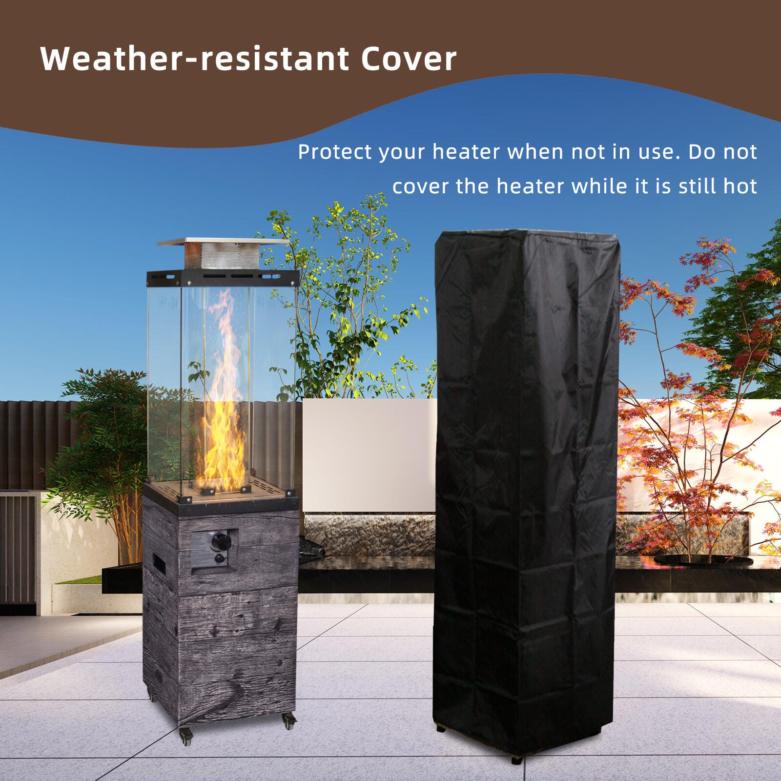 AFTERGLOW Outdoor Patio Heater, Dark Gray, large