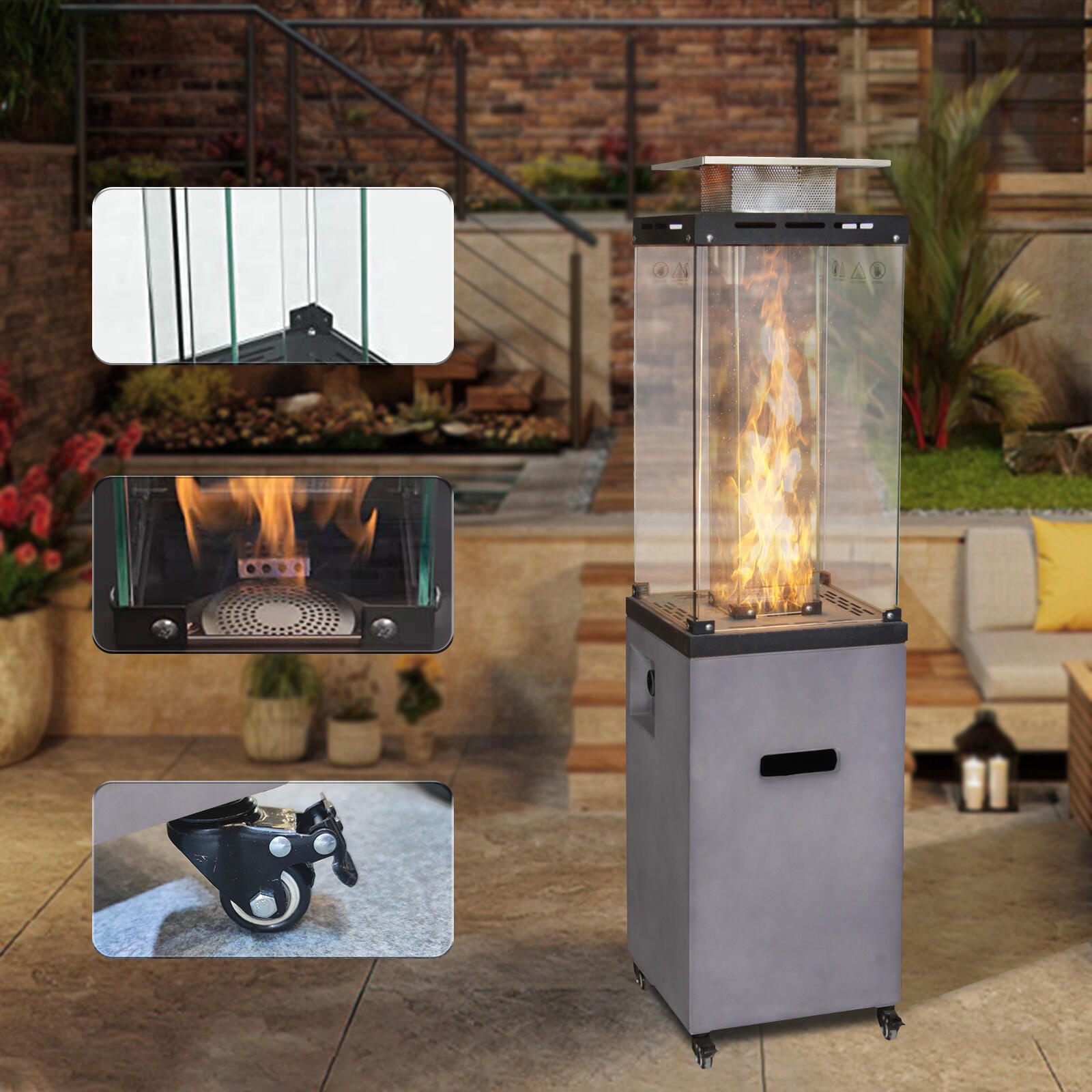 AFTERGLOW Outdoor Patio Heater, Light Gray, large