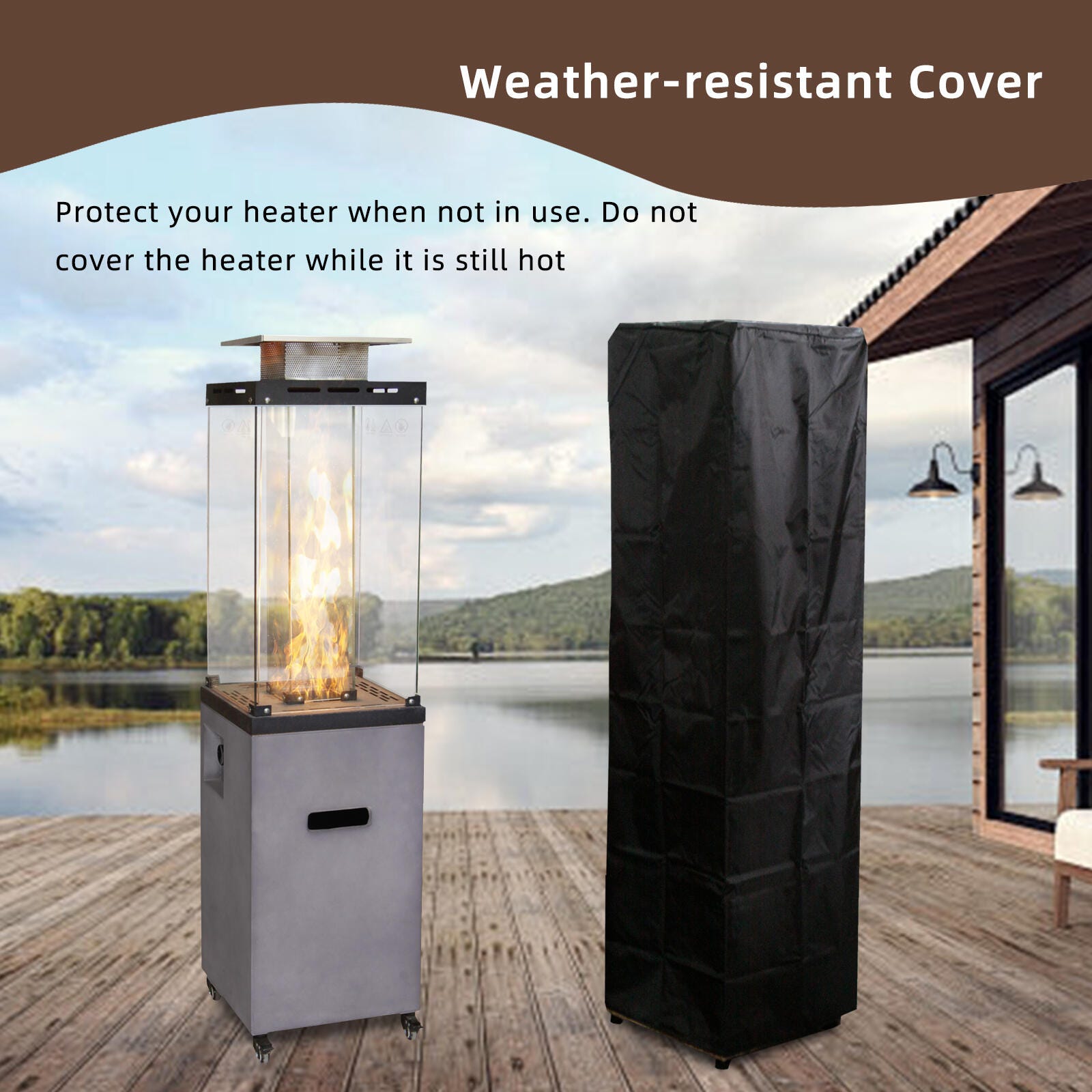 AFTERGLOW Outdoor Patio Heater, Light Gray, large