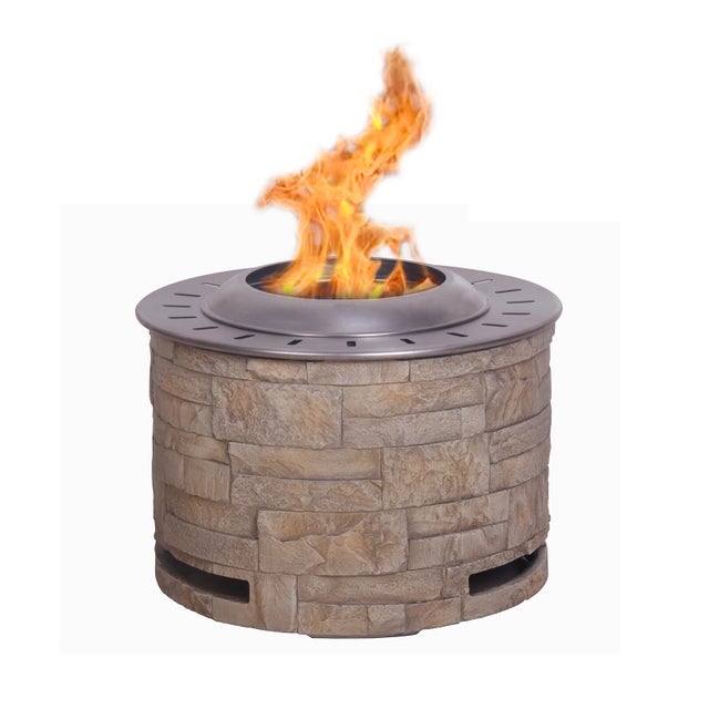 AFTERGLOW Outdoor Smokeless Firepit with Surround