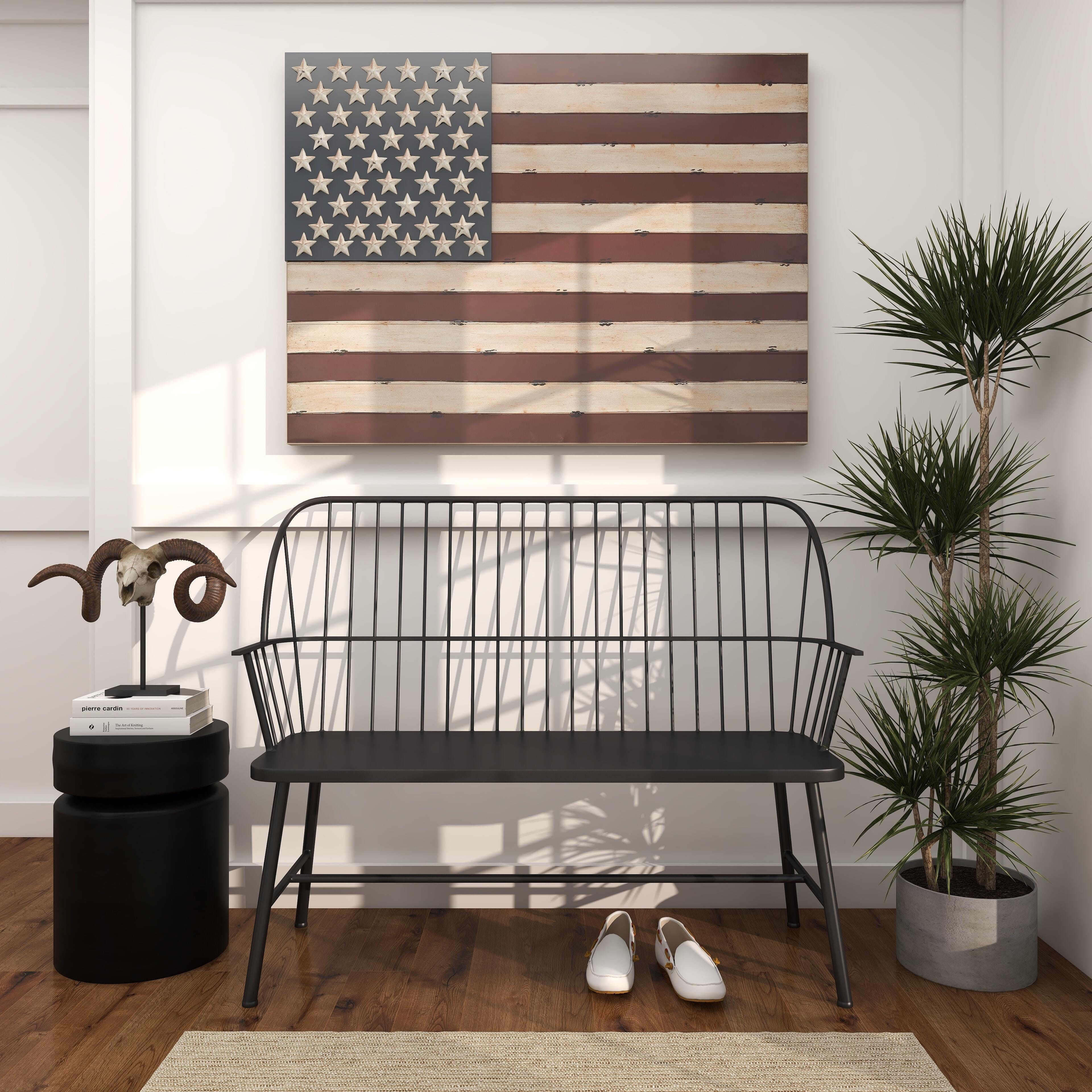 Bayberry Lane High Back Frame Outdoor Bench, , large
