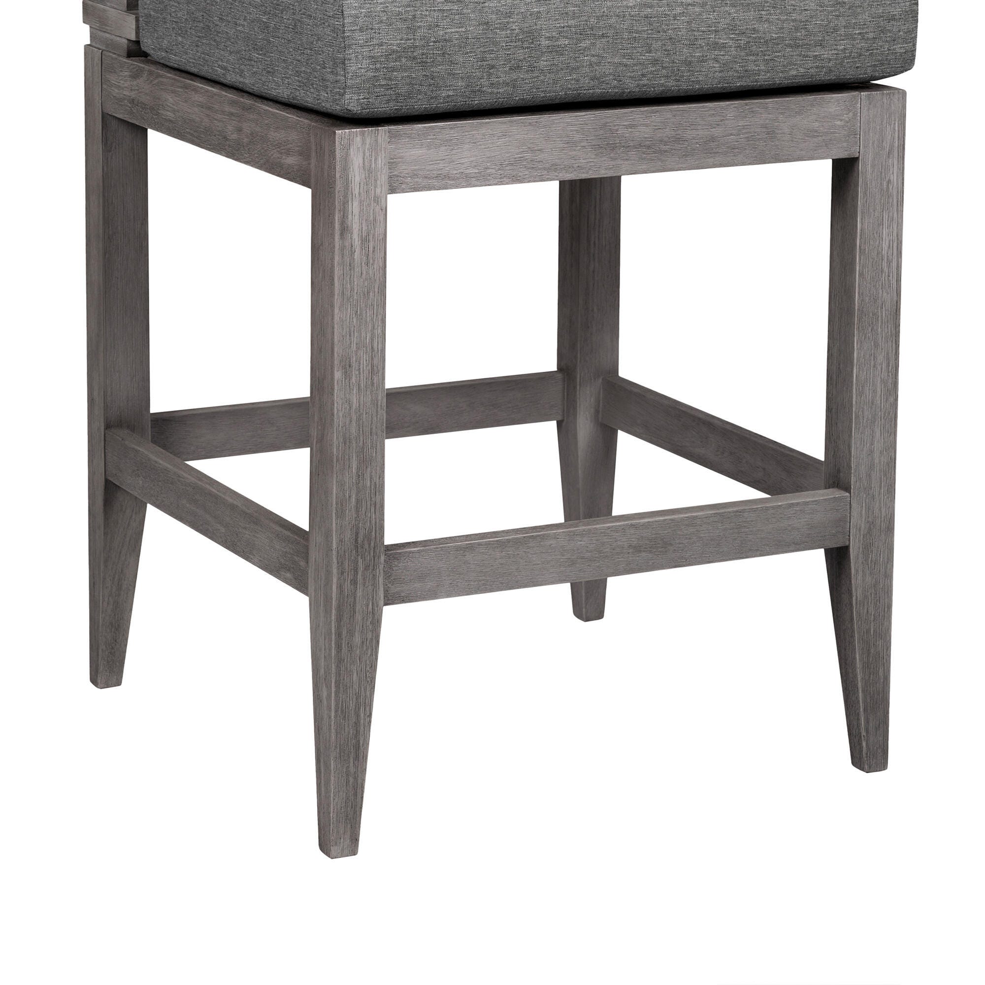 Vivid Outdoor Patio Counter Stool, Light Gray, large
