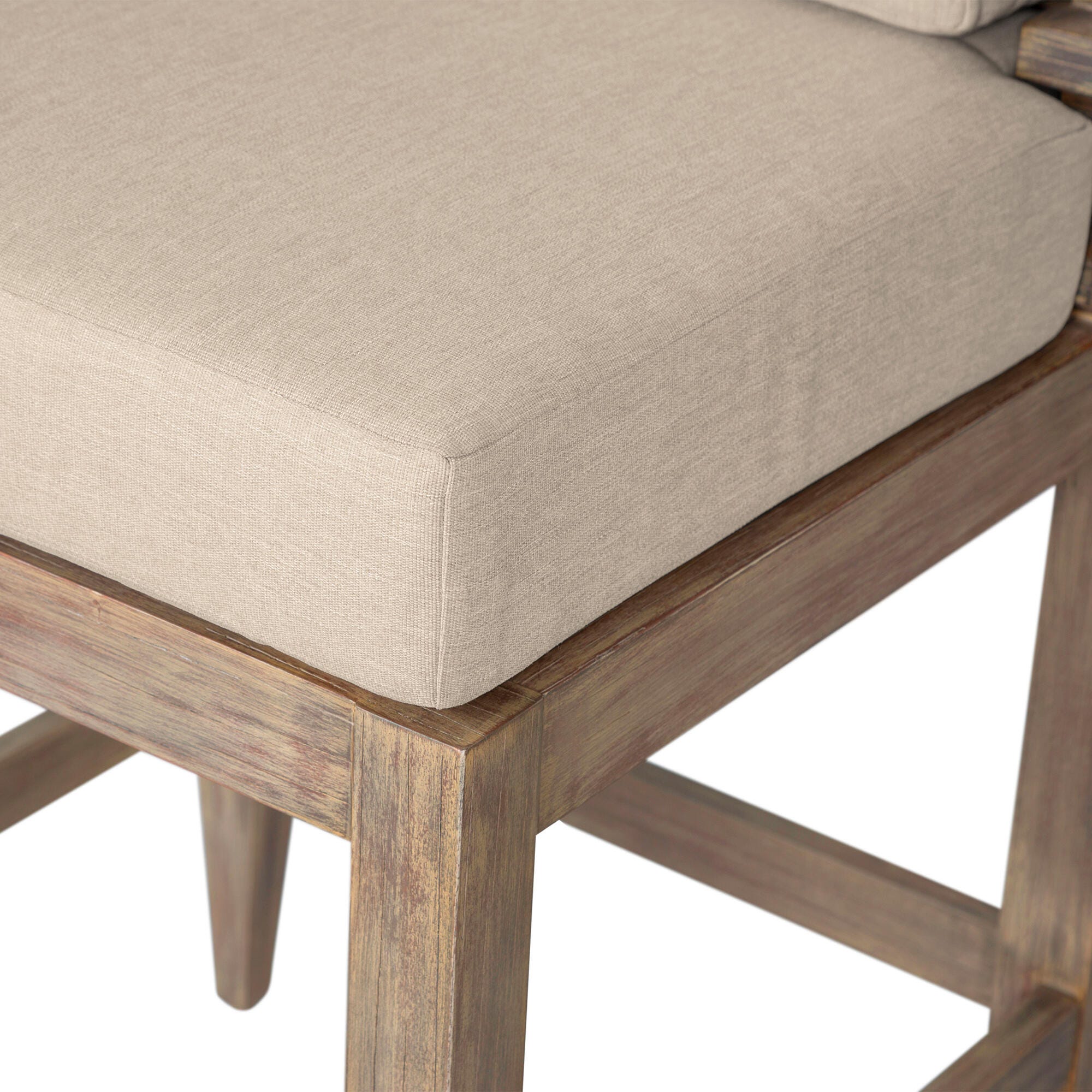 Vivid Outdoor Patio Counter Stool, Taupe, large