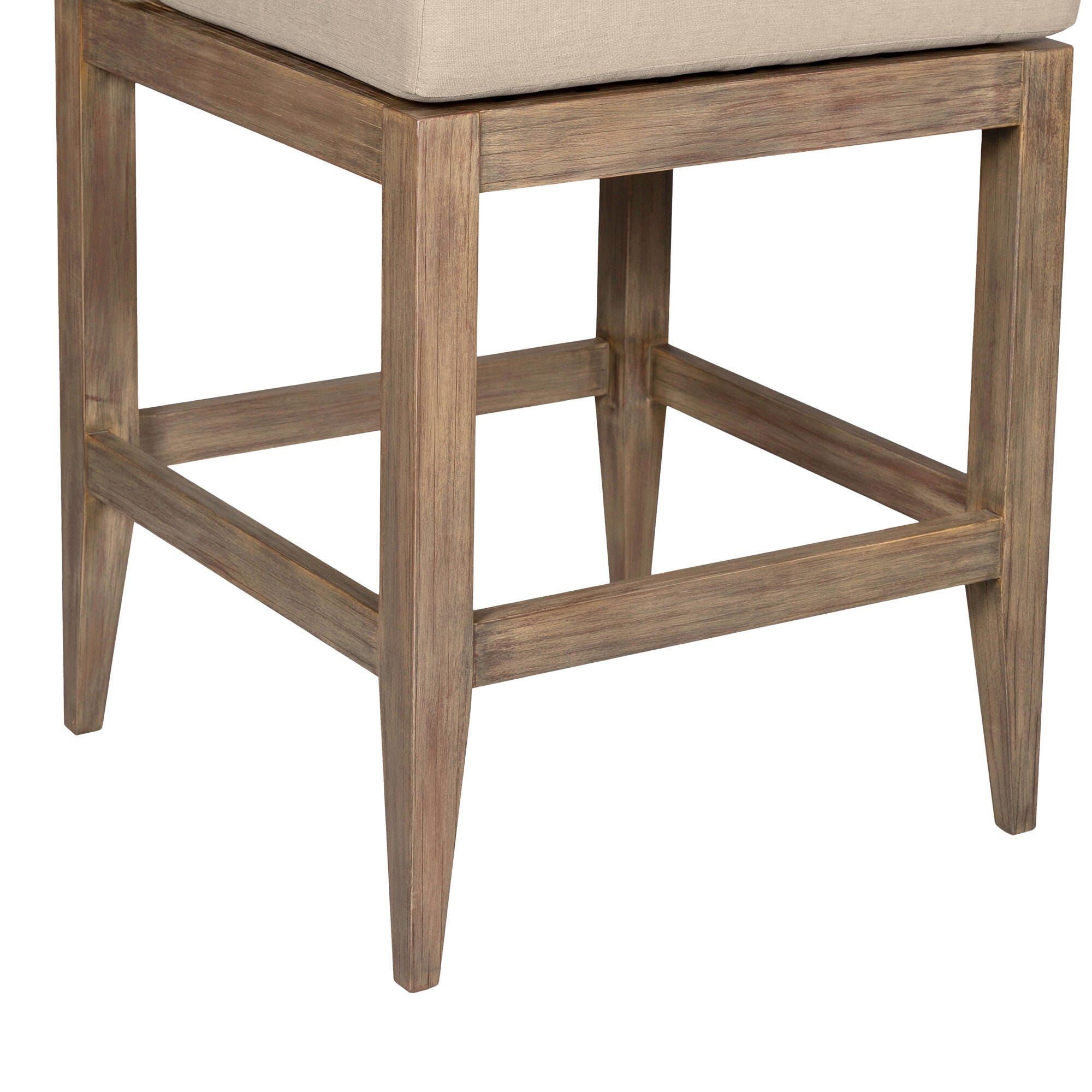 Vivid Outdoor Patio Counter Stool, Taupe, large