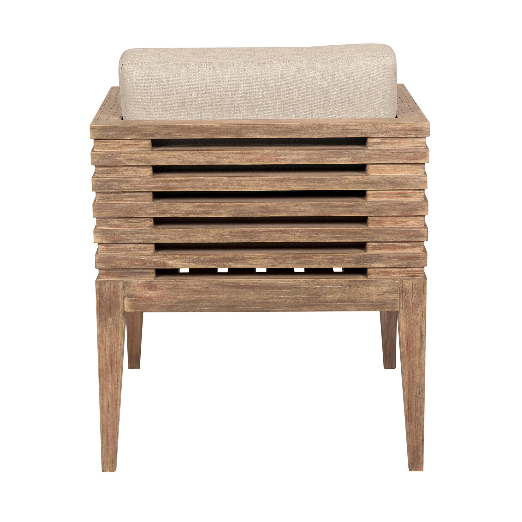 Vivid Outdoor Patio Dining Chair, Taupe, large