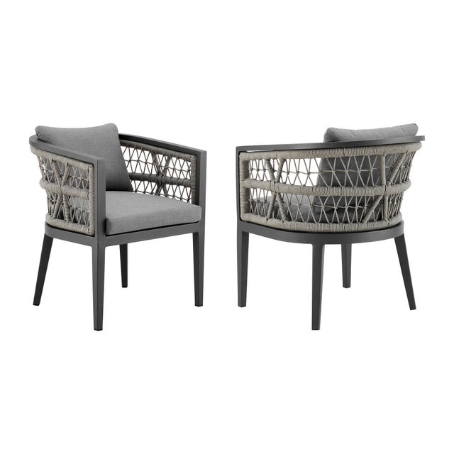 Zella Outdoor Patio Dining Chair (Set of 2)