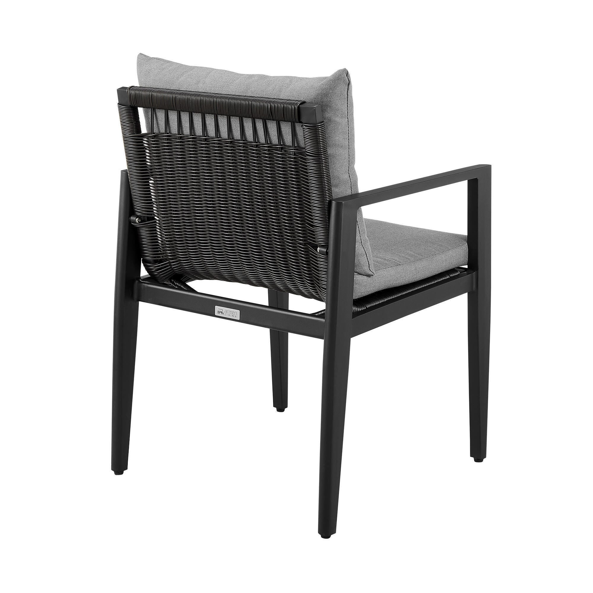 Cayman Outdoor Patio Dining Chairs with Arms (Set of 2), , large