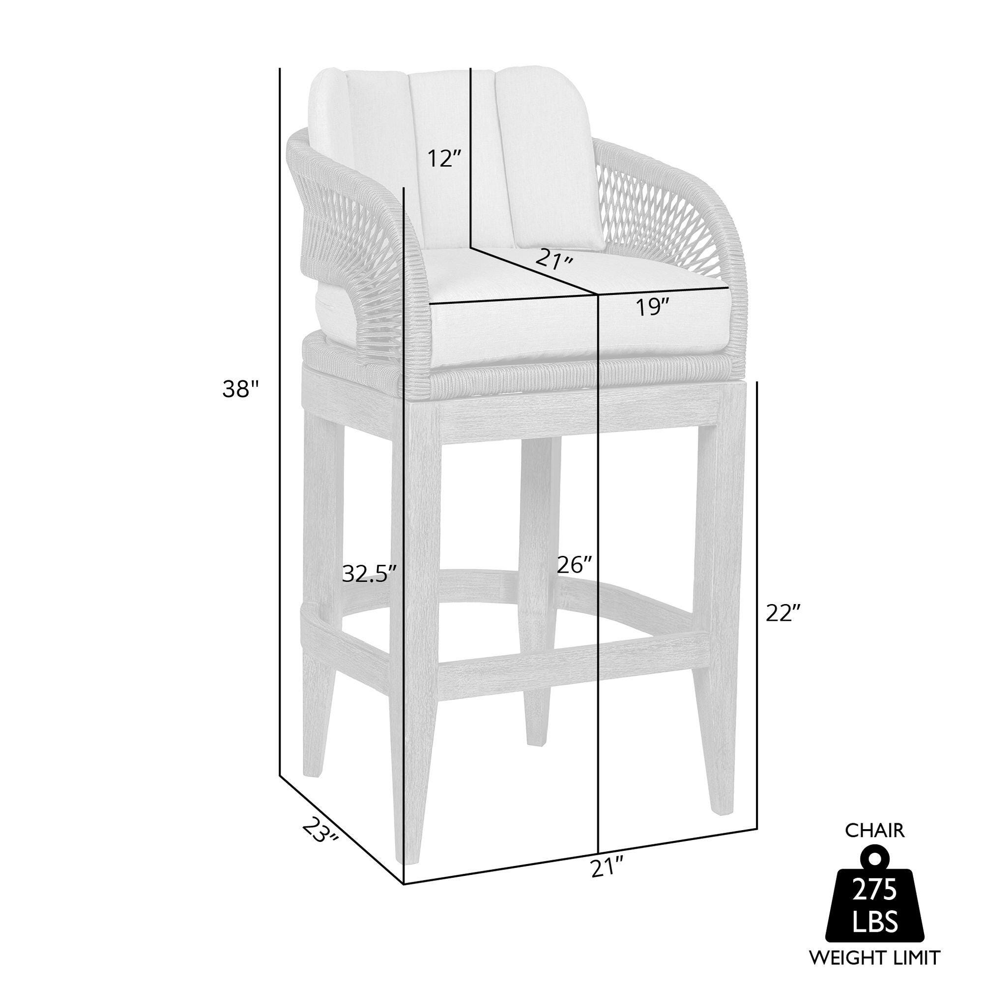 Orbit Outdoor Patio Counter Stool, Taupe, large