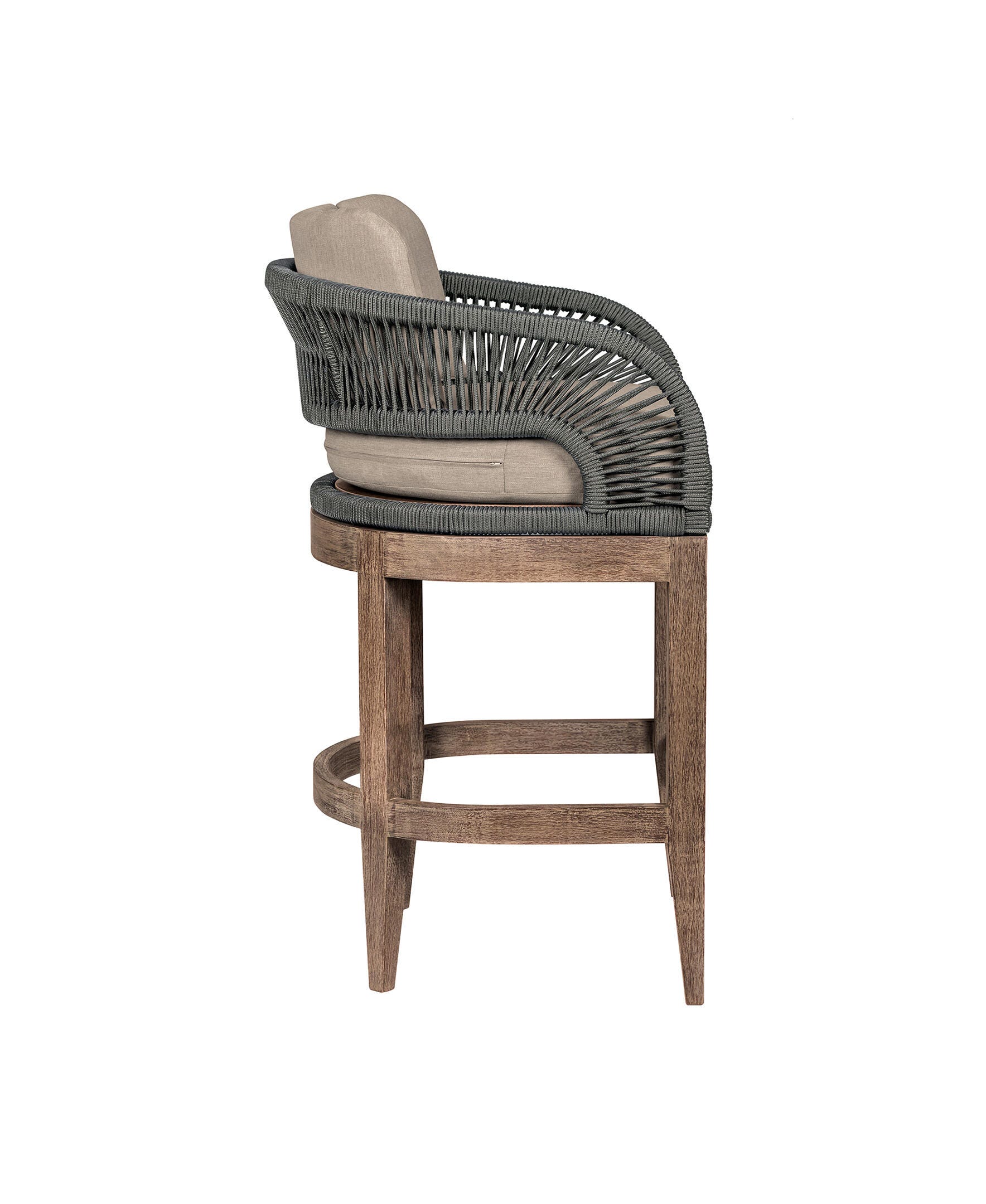 Orbit Outdoor Patio Counter Stool, Taupe, large