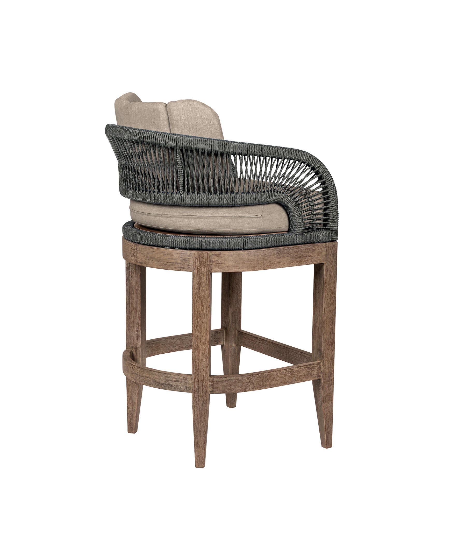 Orbit Outdoor Patio Counter Stool, Taupe, large