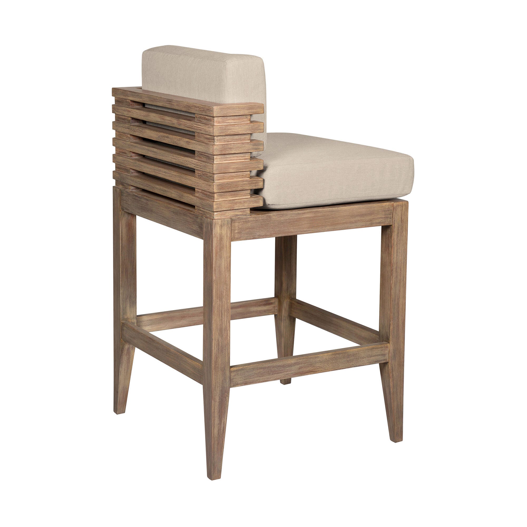 Vivid Outdoor Patio Bar Stool, Taupe, large