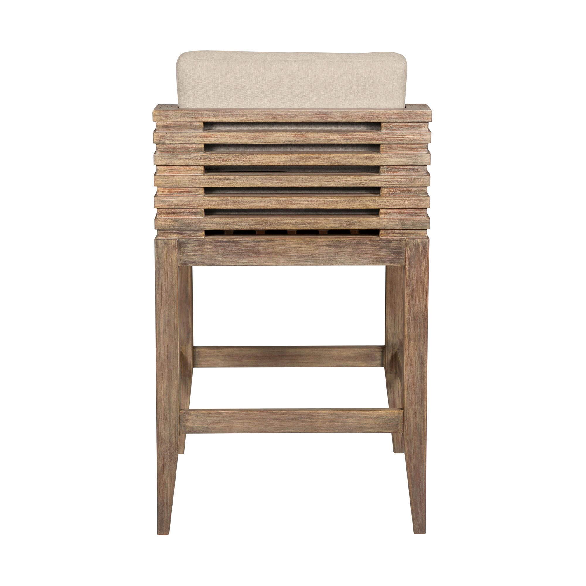 Vivid Outdoor Patio Bar Stool, Taupe, large