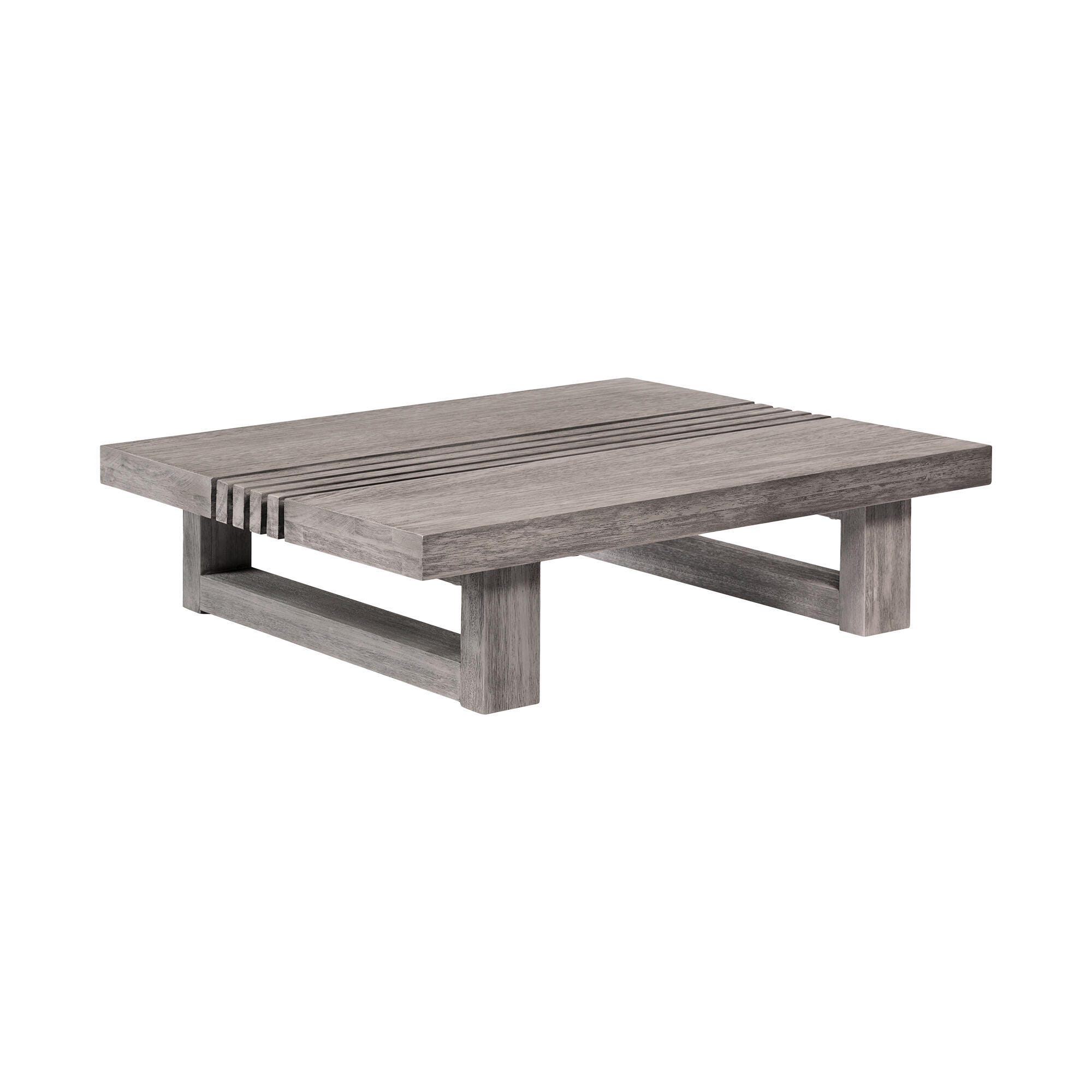Vivid Outdoor Patio Coffee Table, Gray, large