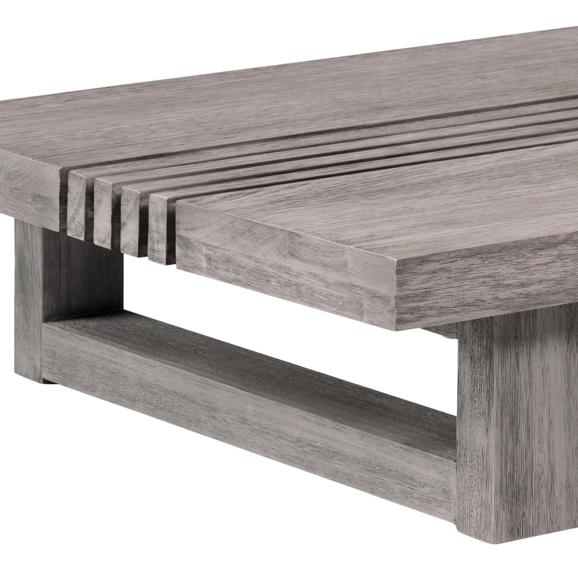 Vivid Outdoor Patio Coffee Table, Gray, large