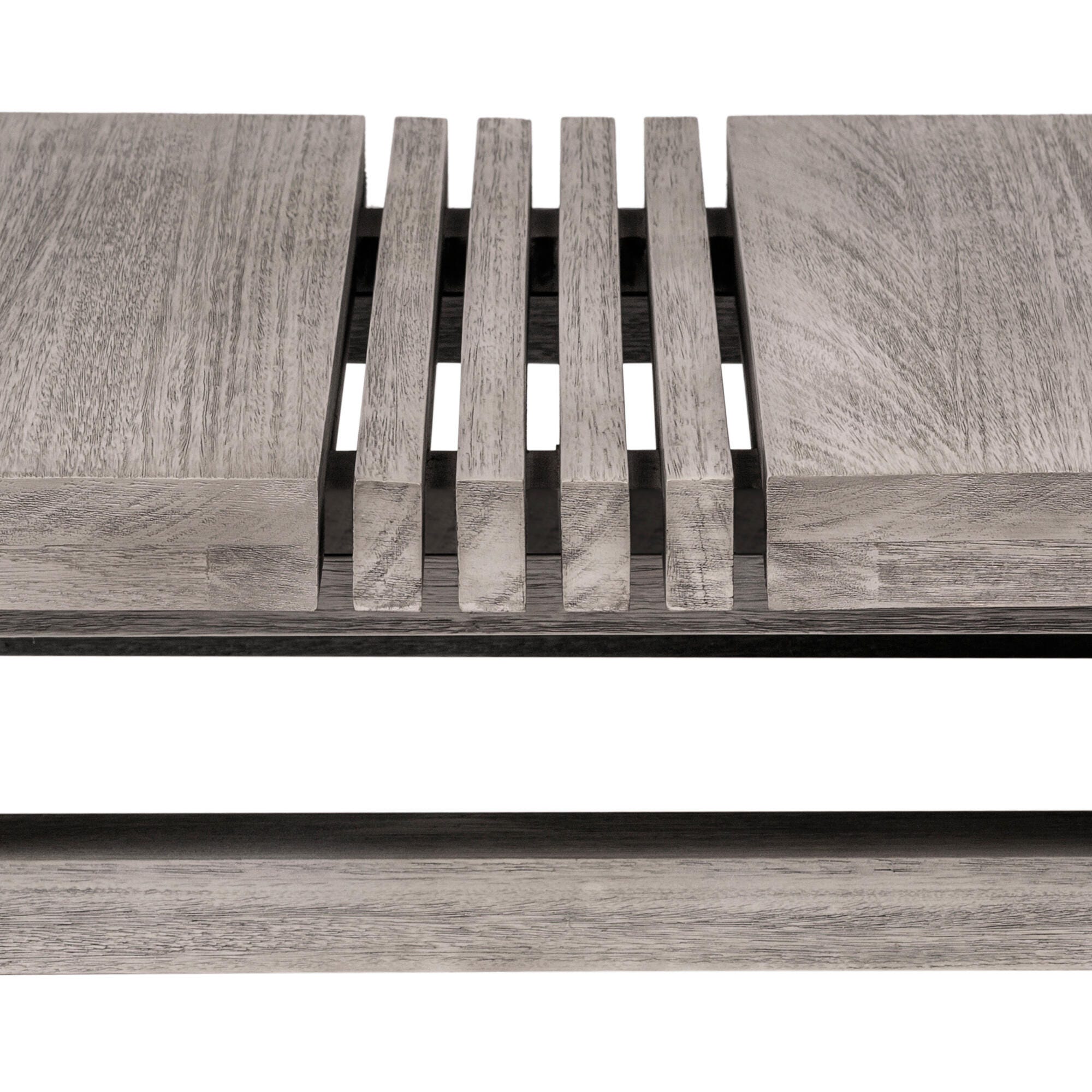 Vivid Outdoor Patio Coffee Table, Gray, large