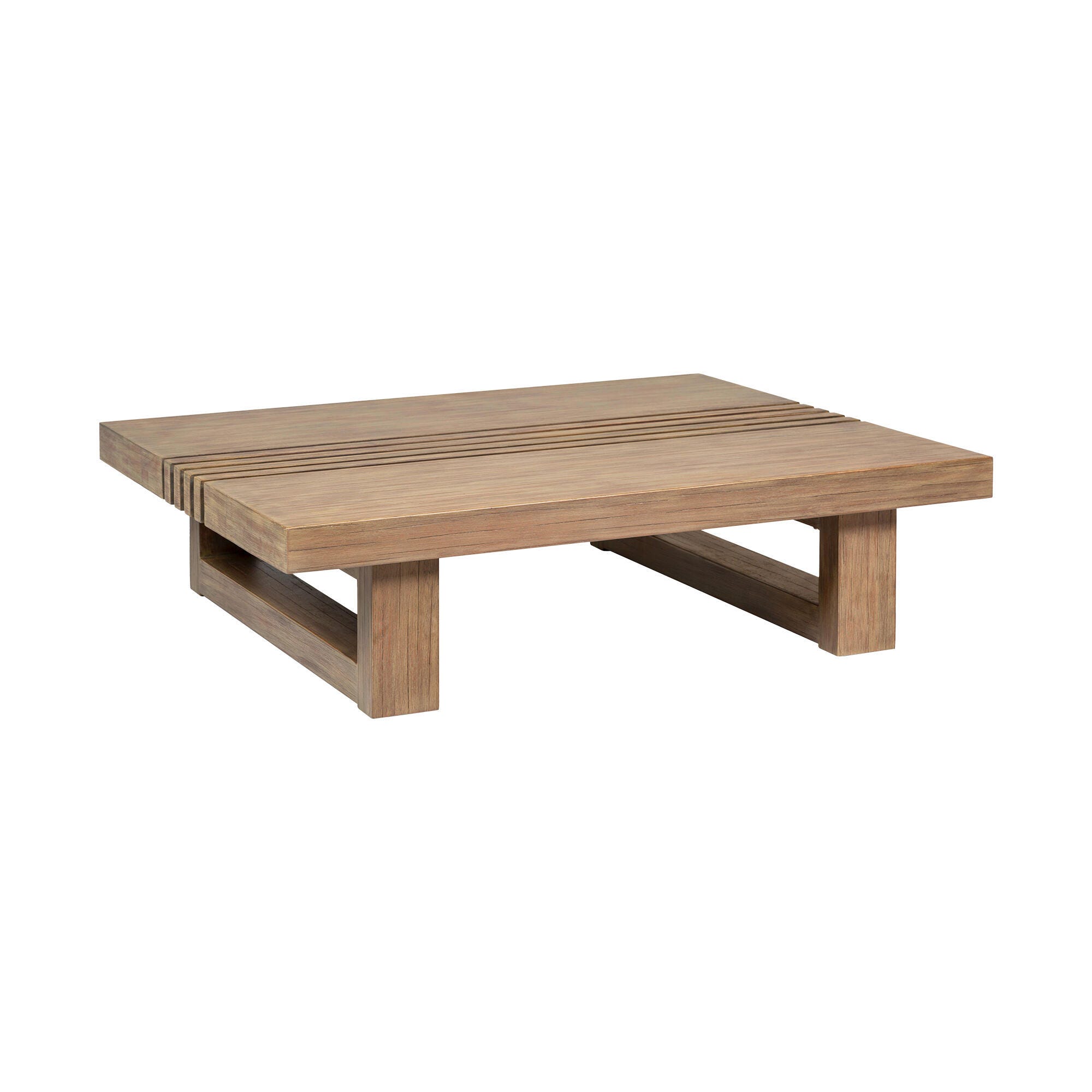Vivid Outdoor Patio Coffee Table, Brown, large