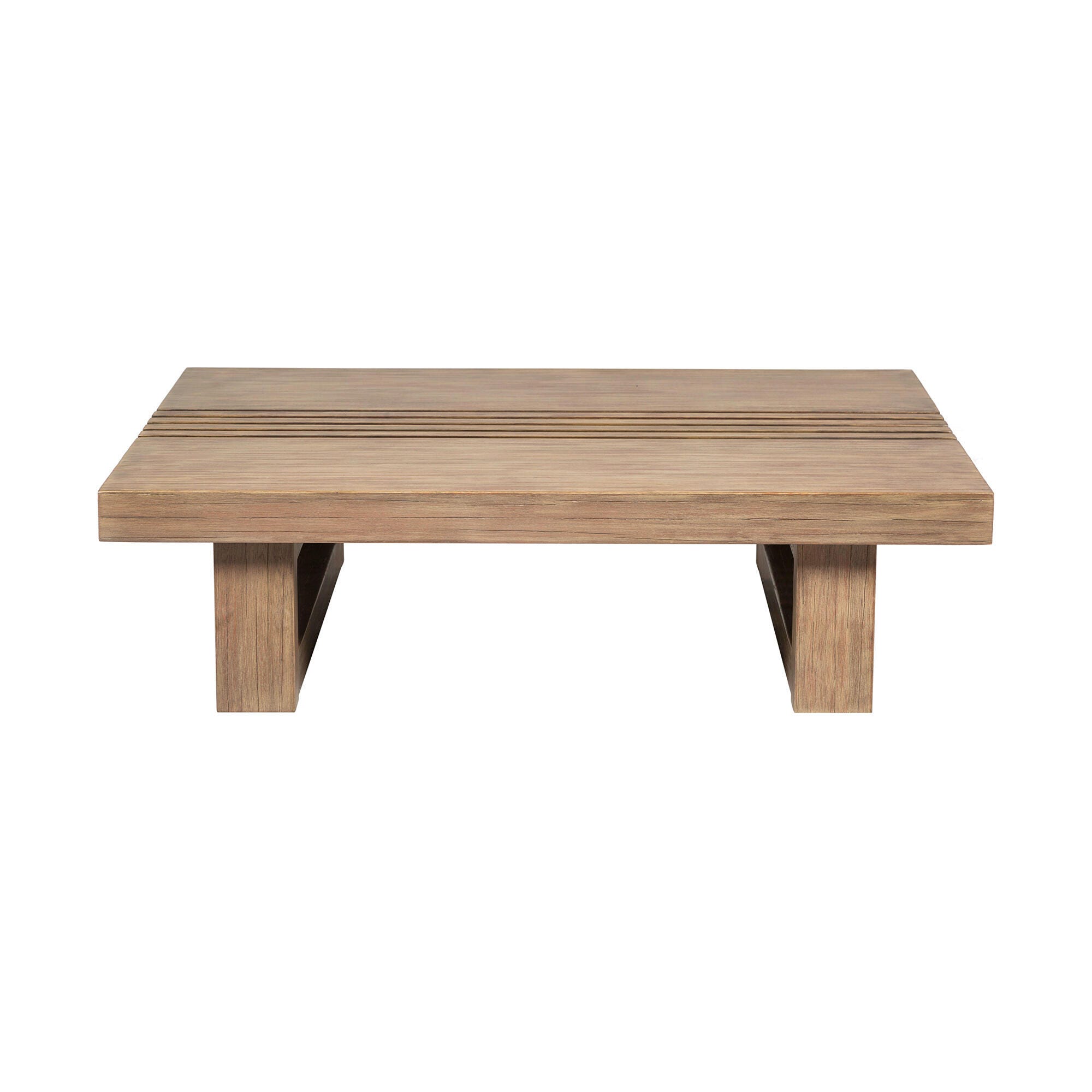 Vivid Outdoor Patio Coffee Table, Brown, large