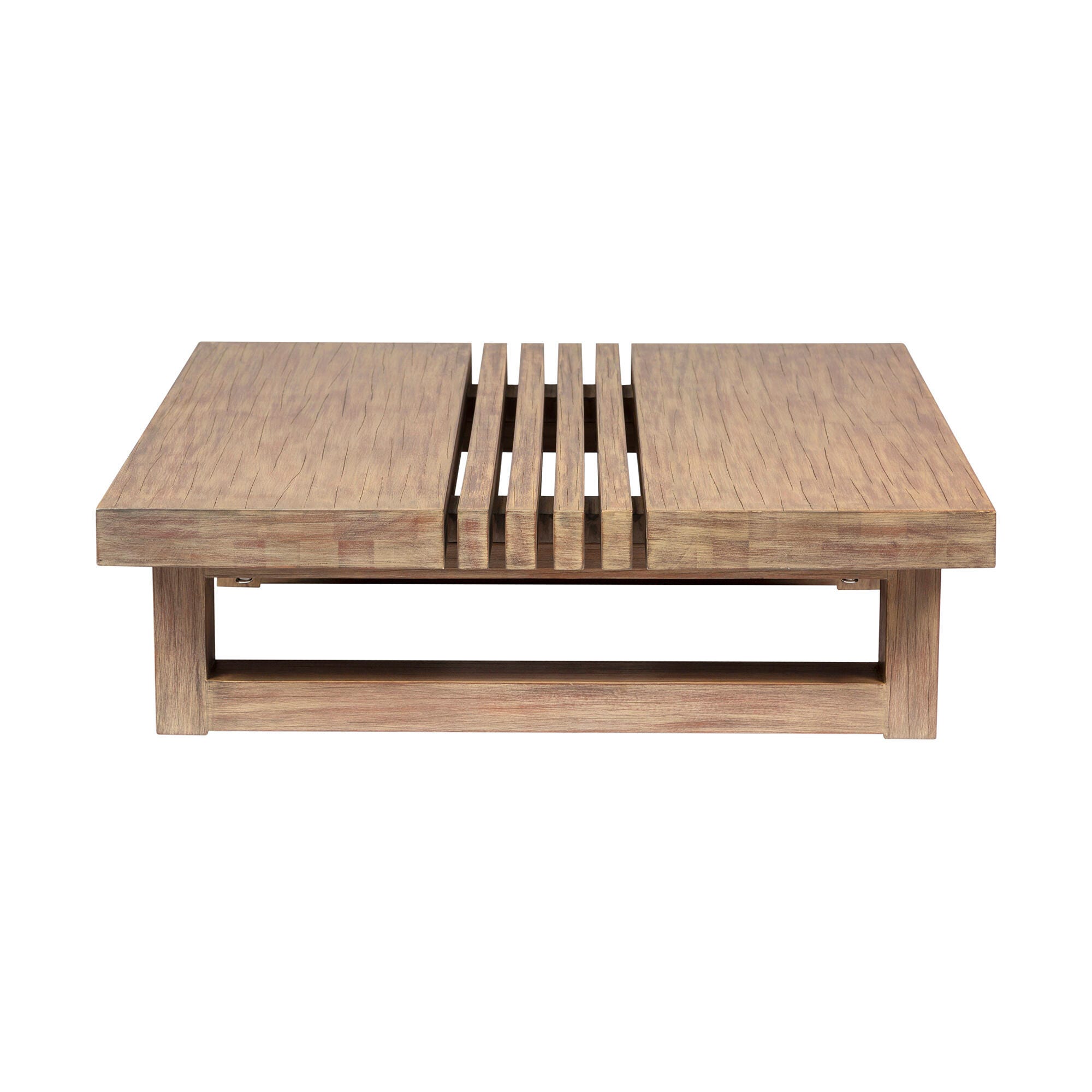 Vivid Outdoor Patio Coffee Table, Brown, large