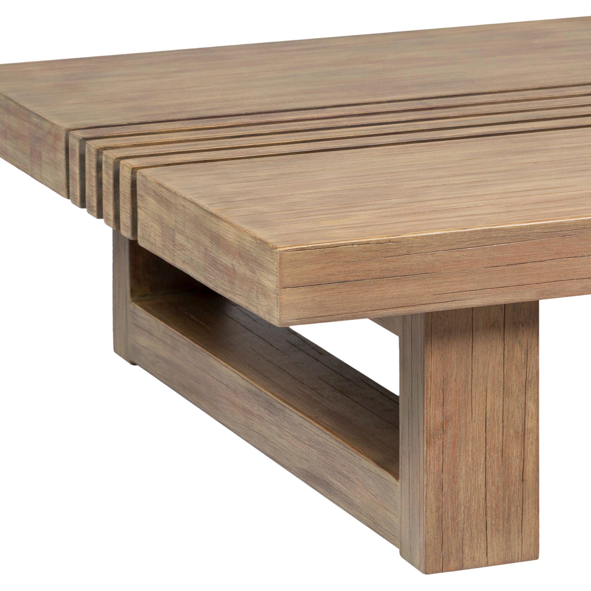 Vivid Outdoor Patio Coffee Table, Brown, large