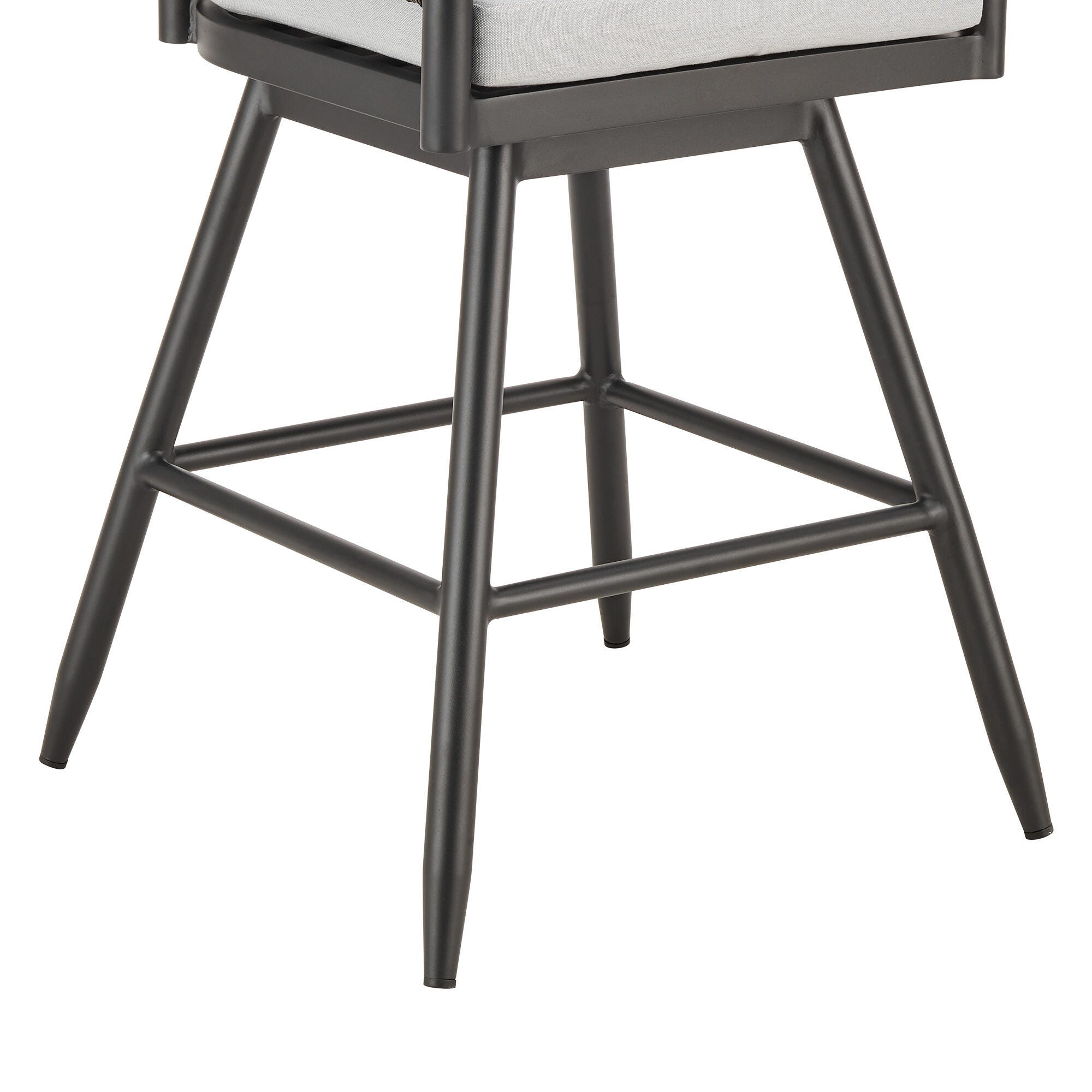Alegria Outdoor Patio Swivel Counter Stool, Light Gray, large