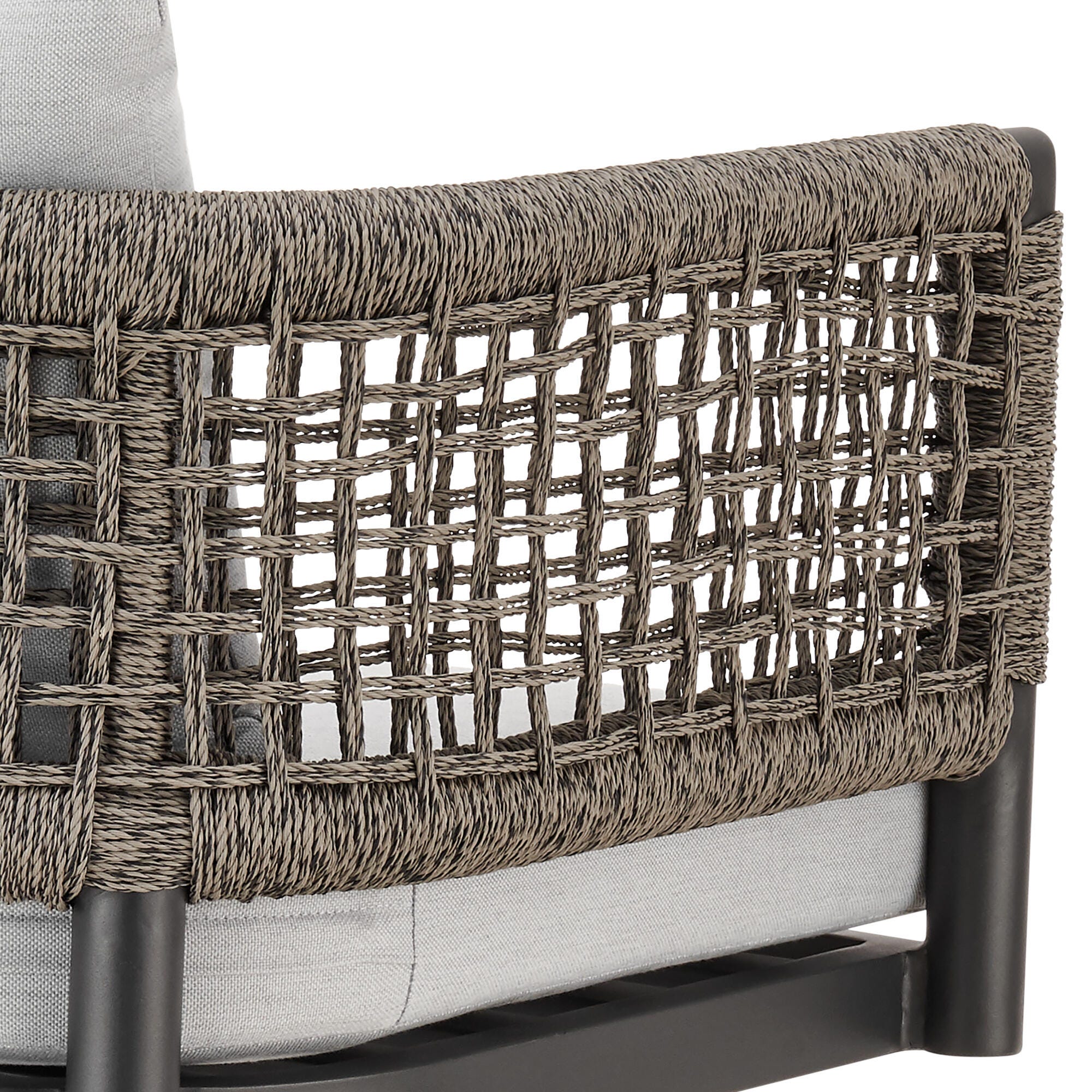 Alegria Outdoor Patio Swivel Counter Stool, Light Gray, large