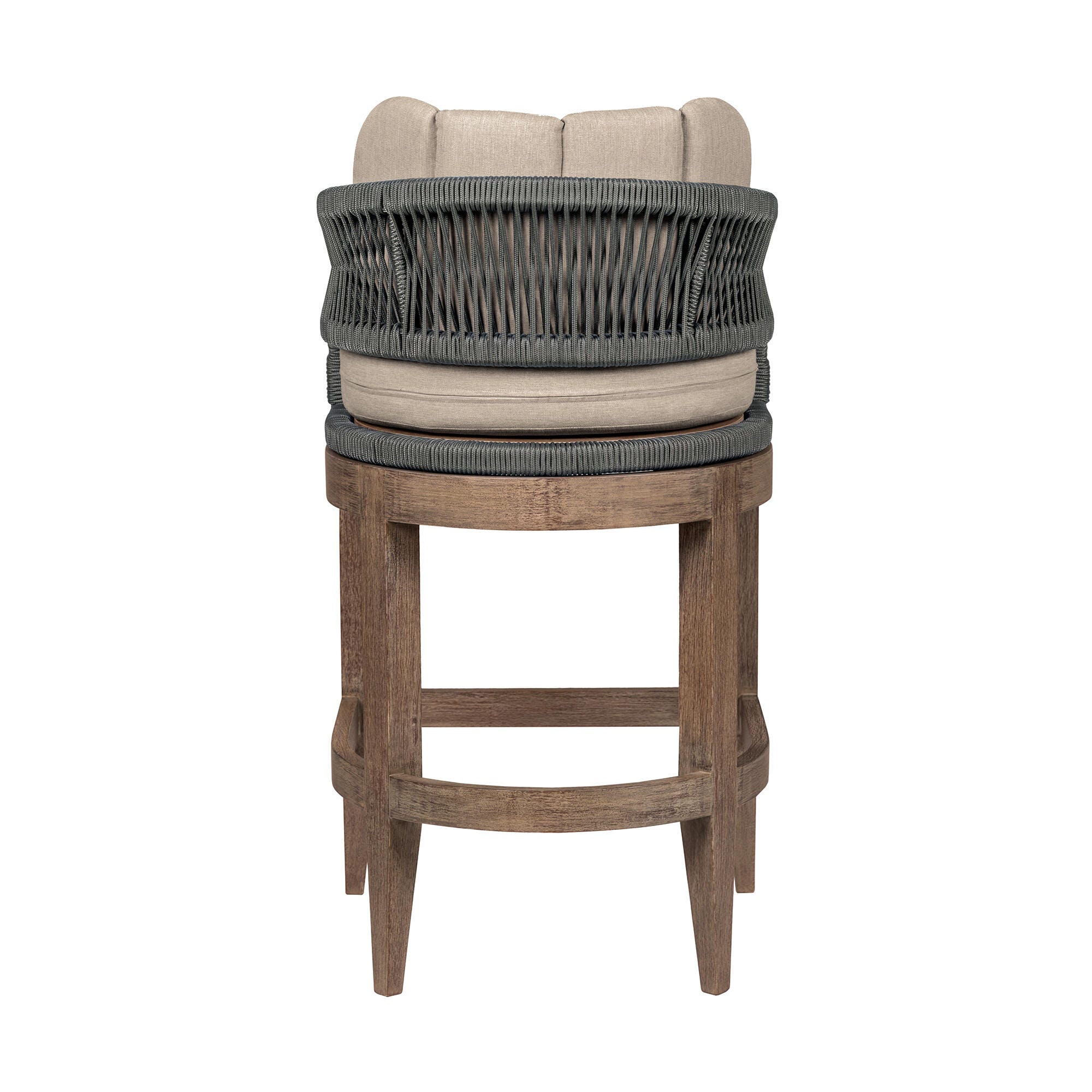 Orbit Outdoor Patio Bar Stool, Taupe, large