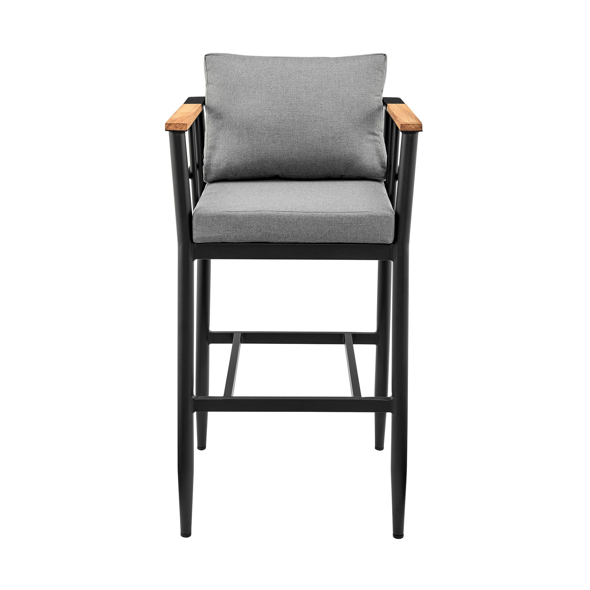 Orlando Outdoor Patio Counter Stool, Dark Gray, large