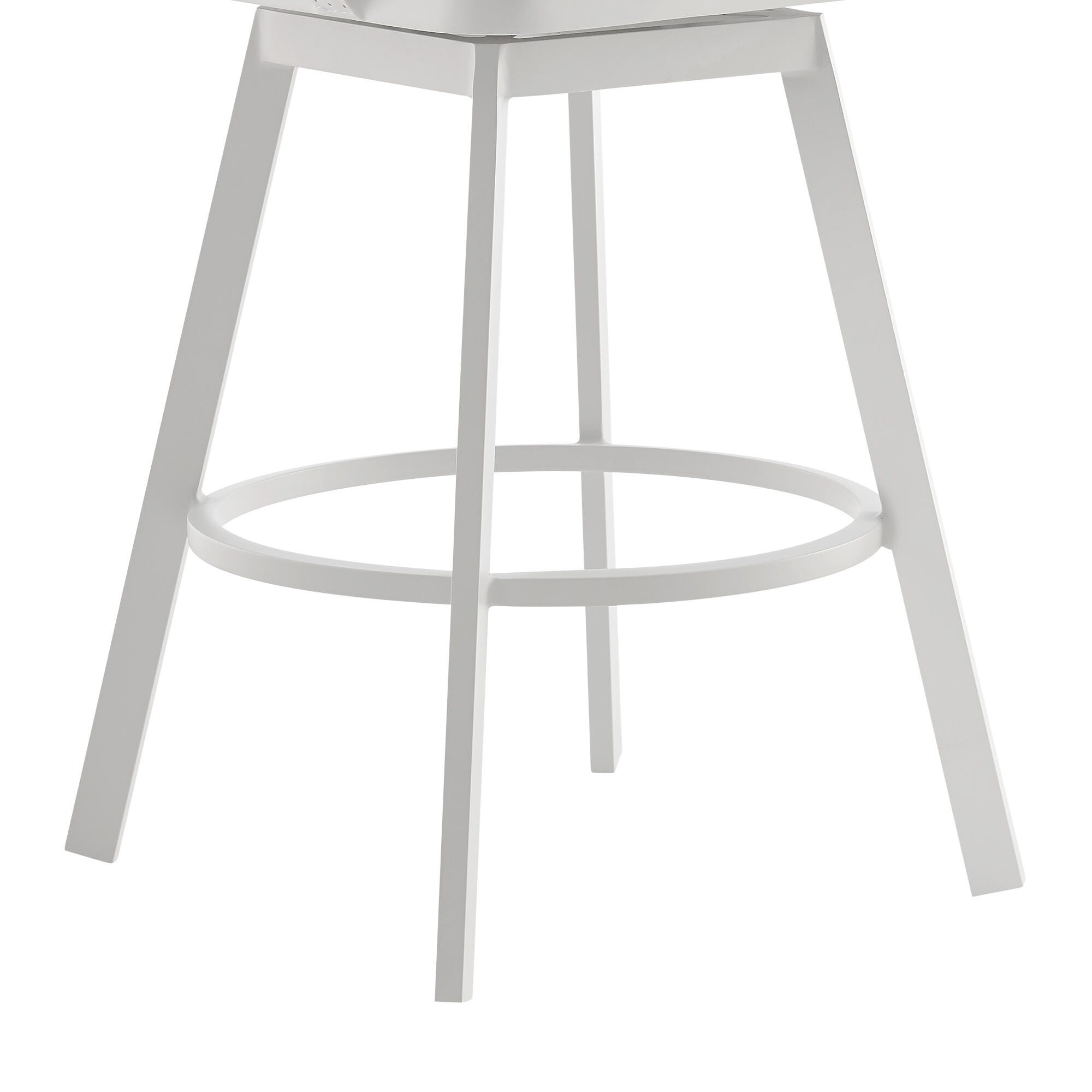 Hazel Outdoor Patio Swivel Counter Stool, Argent Gray, large