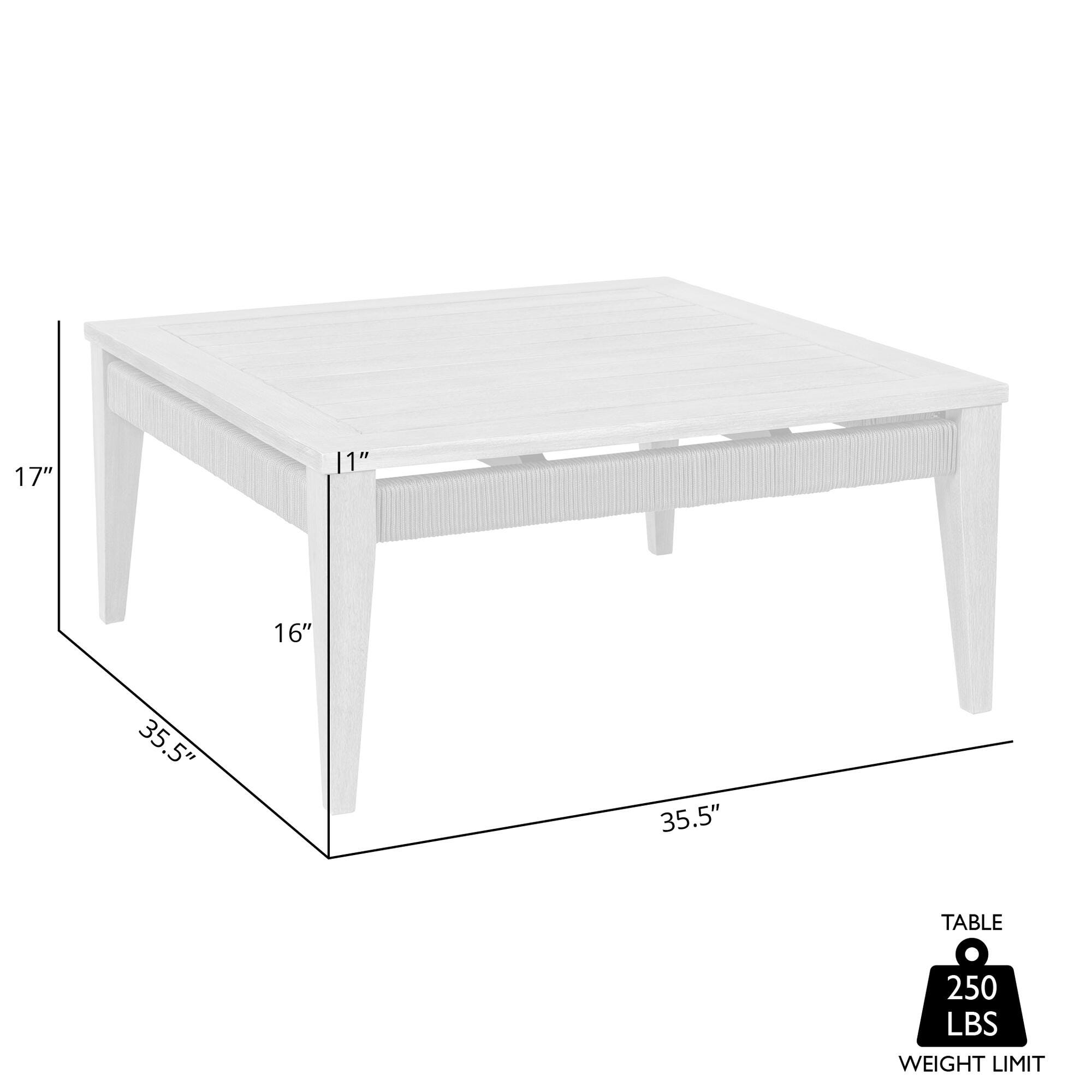Orbit Square Outdoor Patio Coffee Table, , large