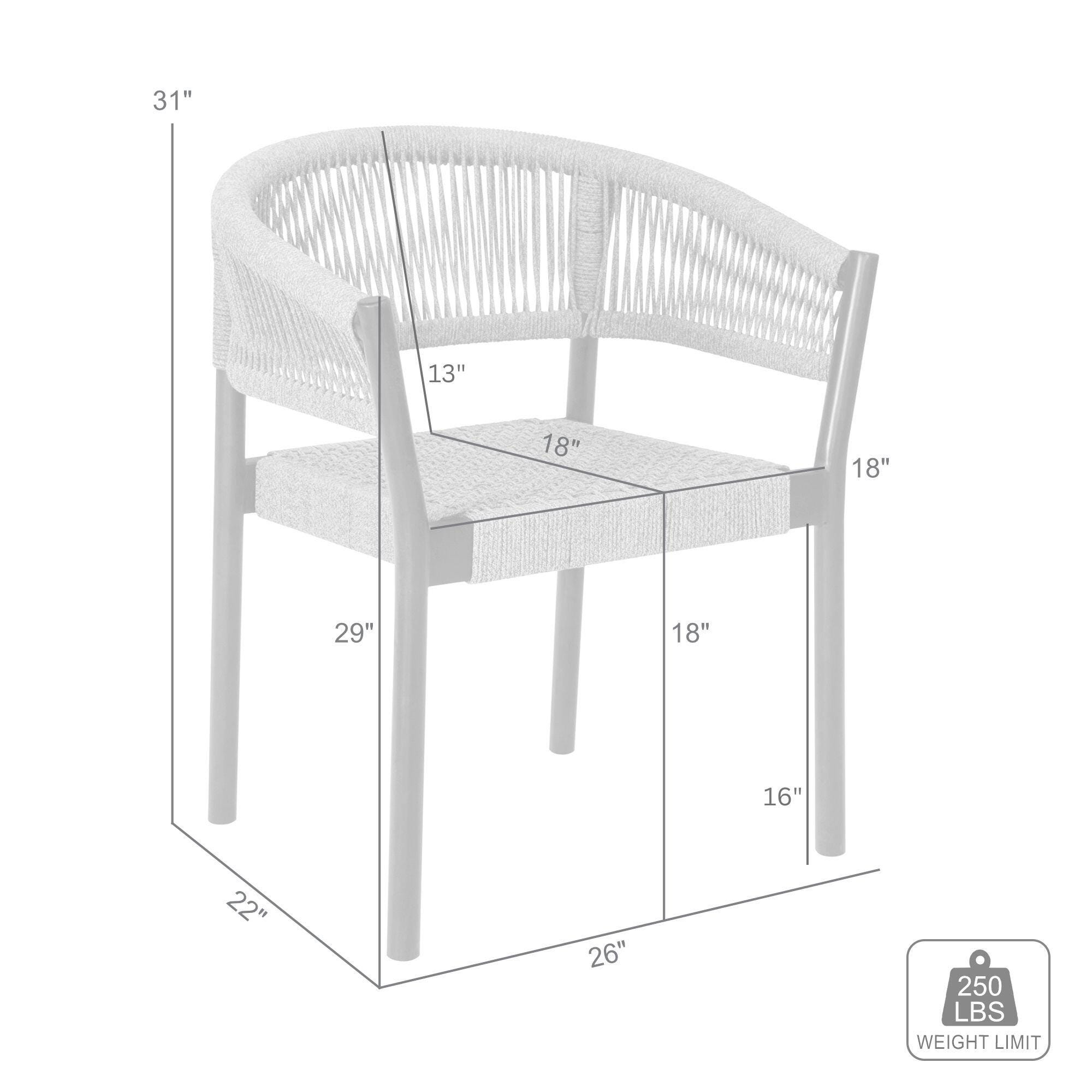 Doris Outdoor Patio Dining Chair (Set of 2), , large