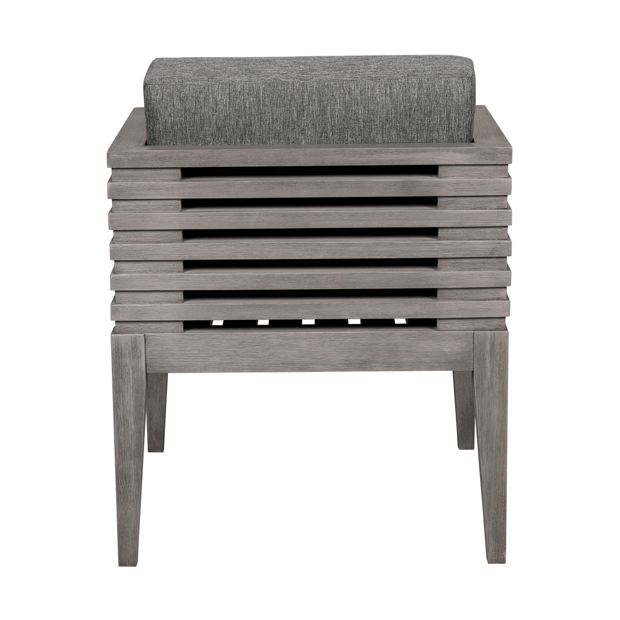 Vivid Outdoor Patio Dining Chair, Light Gray, large