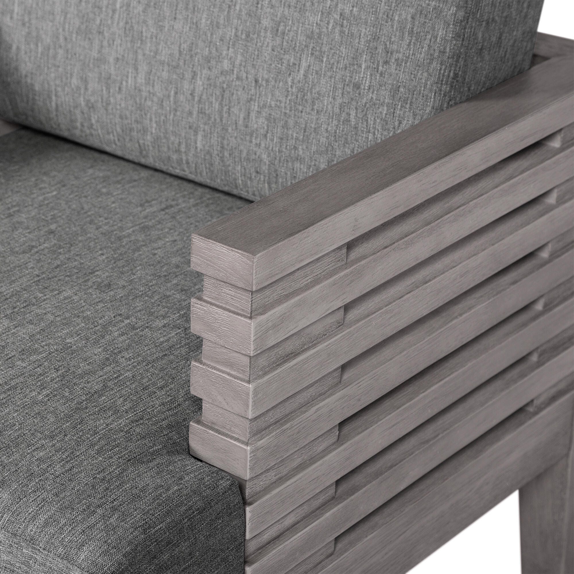 Vivid Outdoor Patio Dining Chair, Light Gray, large