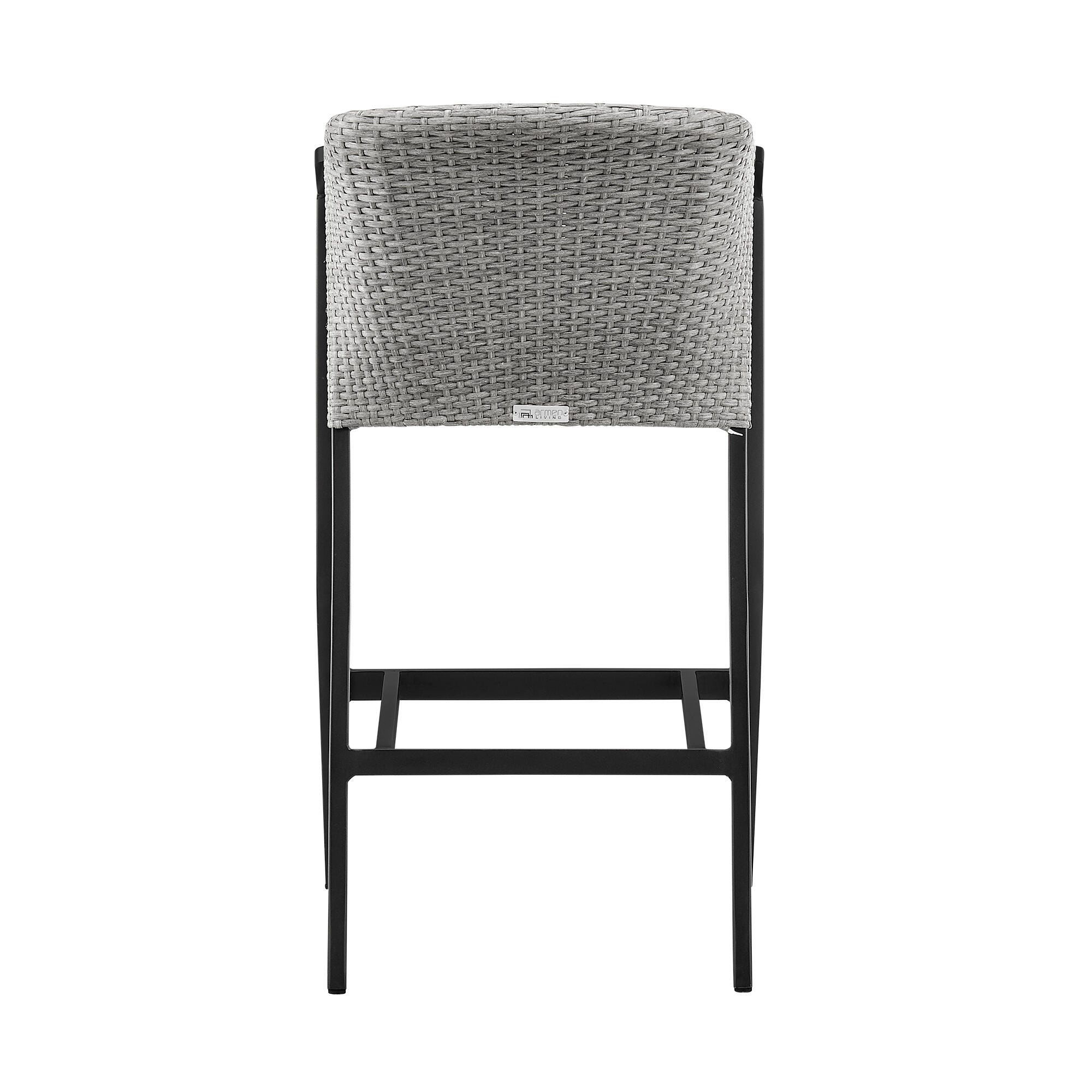 Palma Outdoor Patio Counter Bar Stool, Dark Gray, large
