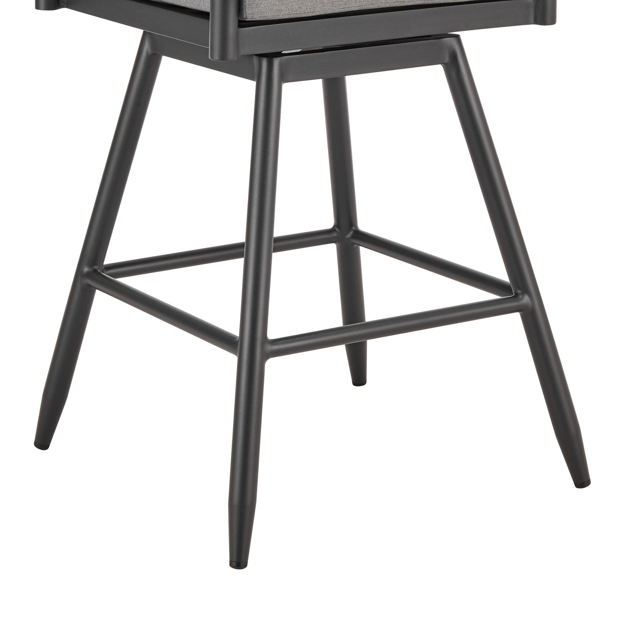 Crown Outdoor Patio Swivel Counter Stool, Dark Gray, large
