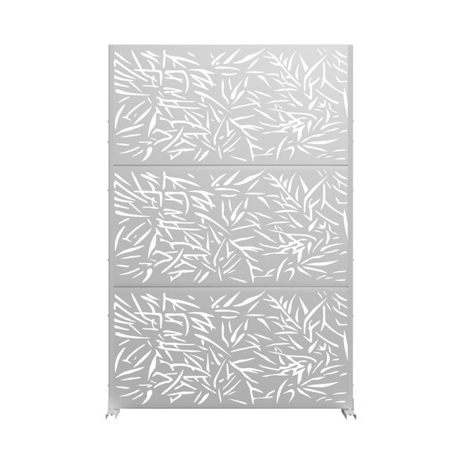 TranquilBreeze Bamboo Leaves Outdoor Privacy Screen Garden Fence
