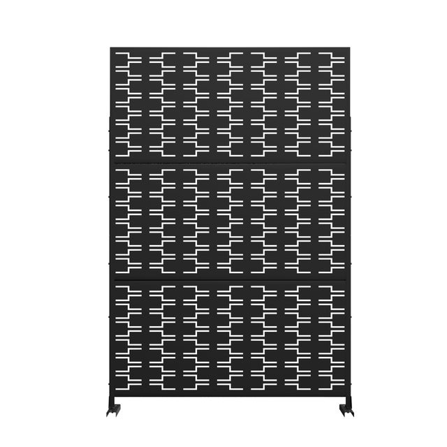 TranquilBreeze Bricks Pattern Outdoor Privacy Screen Garden Fence