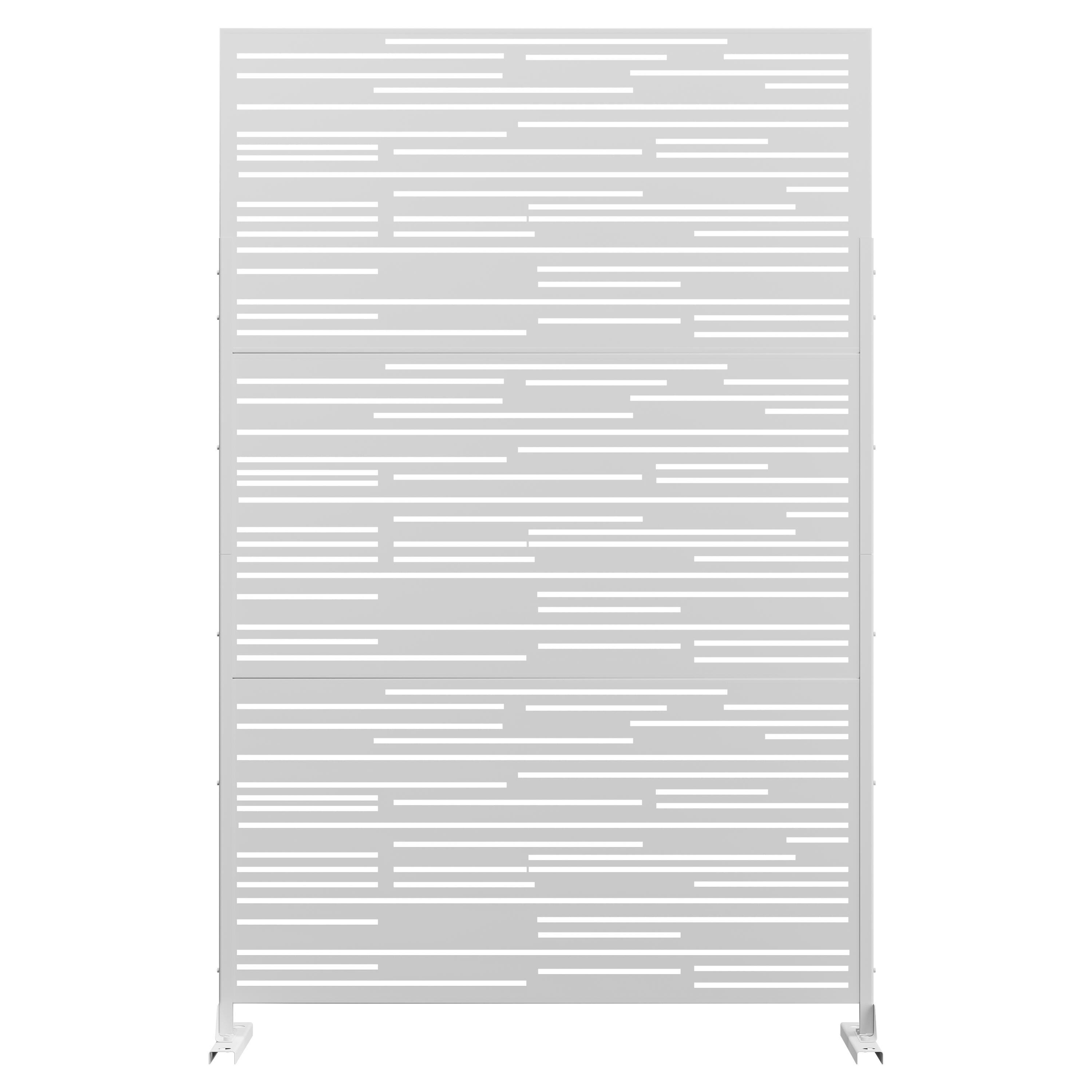 TranquilBreeze Shine Outdoor Privacy Screen Garden Fence, White, large