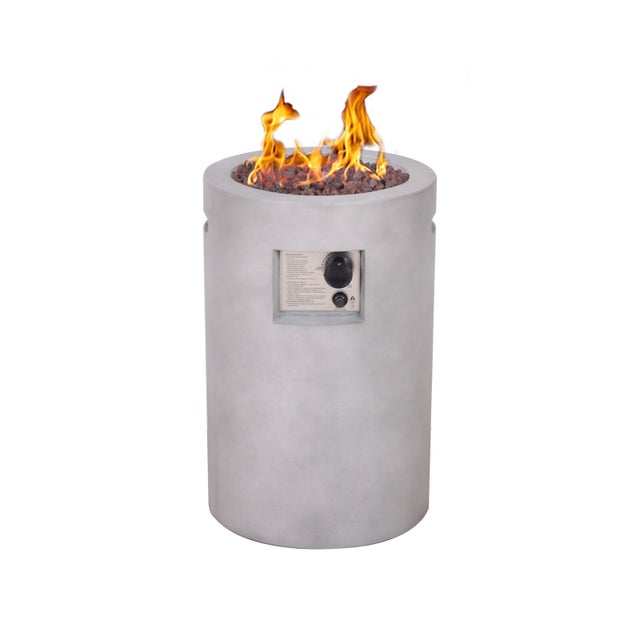 Eco Top TerraFab Fire Column with Lava Rocks