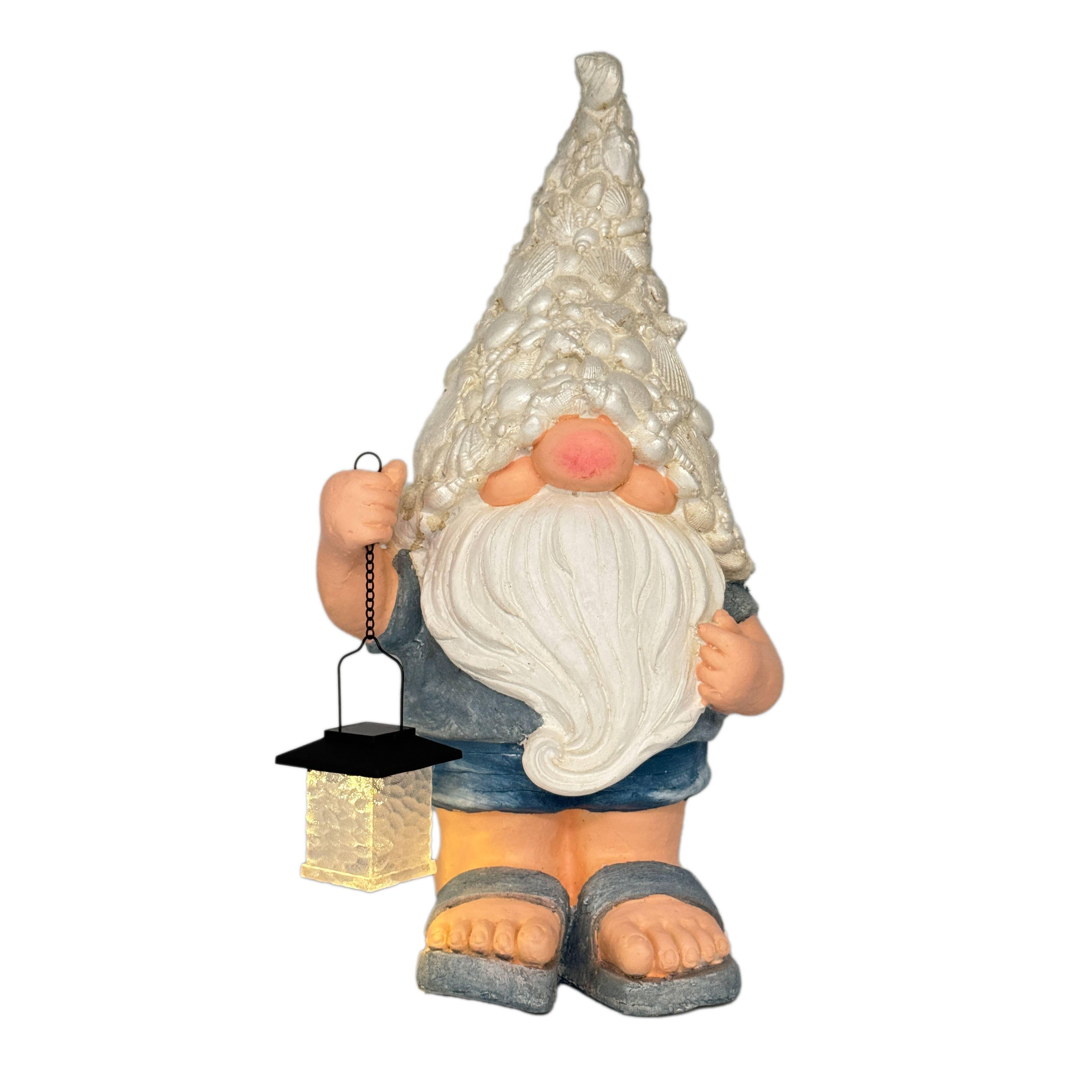 Galt International LED Solar Gnome Garden Statue, , large