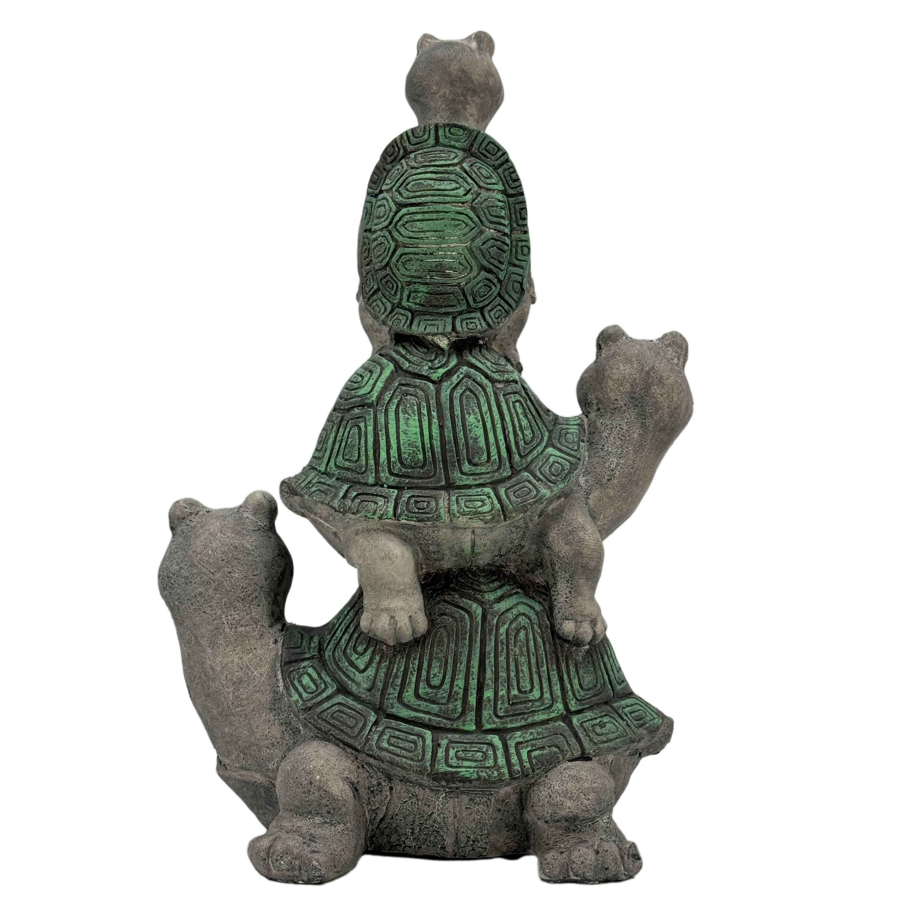 Galt International Triple Turtle Garden Statue, , large