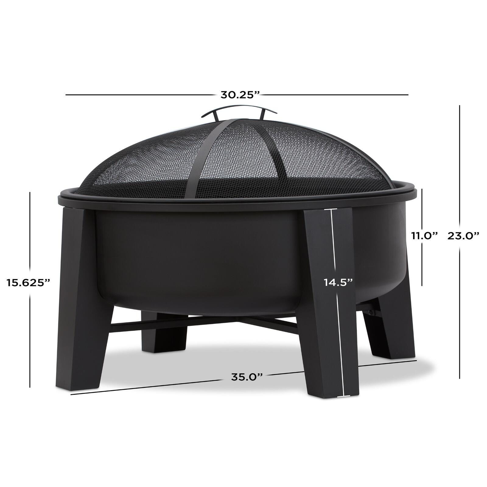 Real Flame Forster Wood Burning Fire Pit, , large