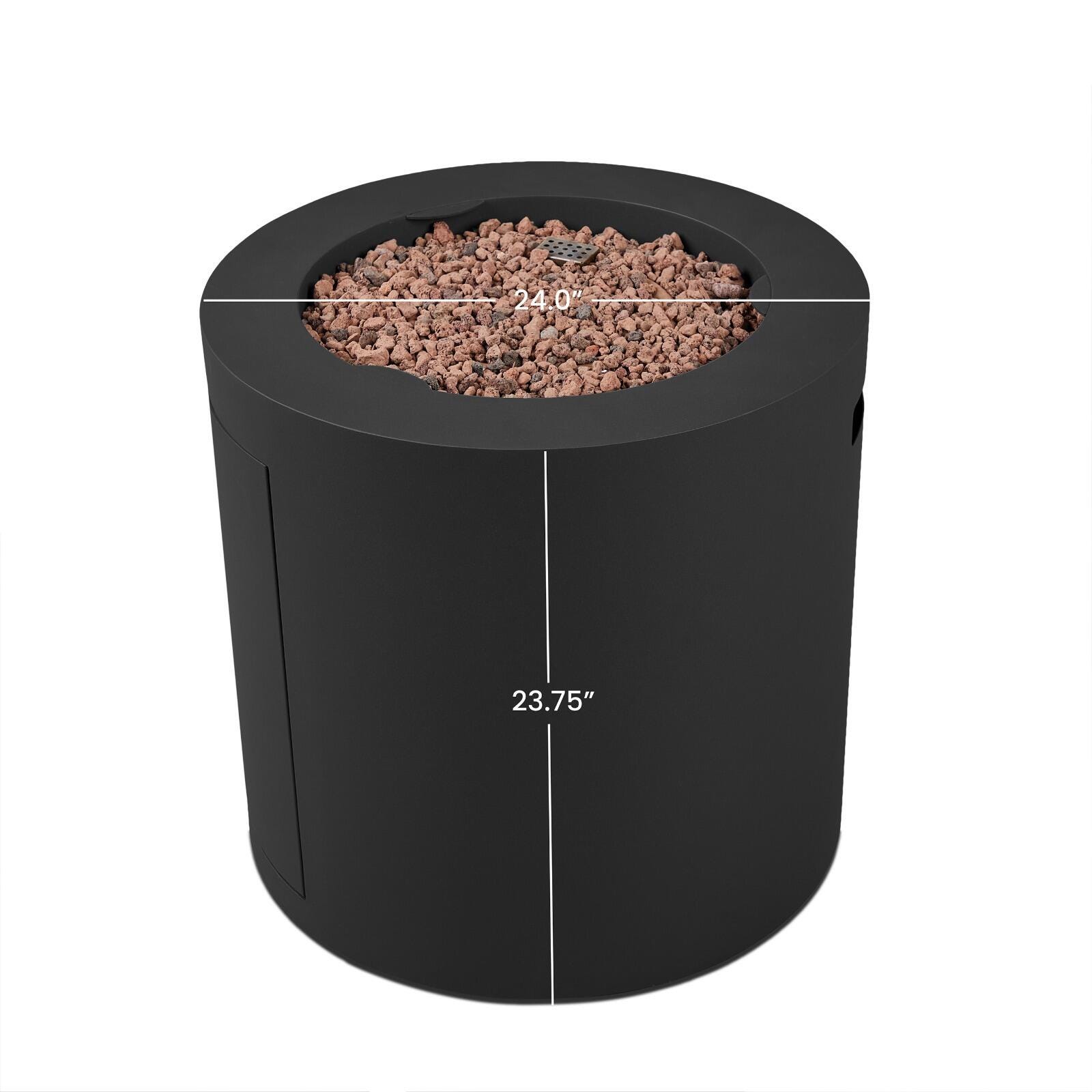Real Flame Hephaestus Propane Fire Pit, Black, large