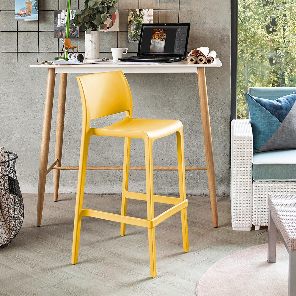 Sensilla Bar Stool (Set of 2), Gold, large
