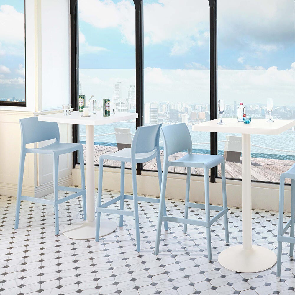 Sensilla Bar Stool (Set of 2), Baby Blue, large