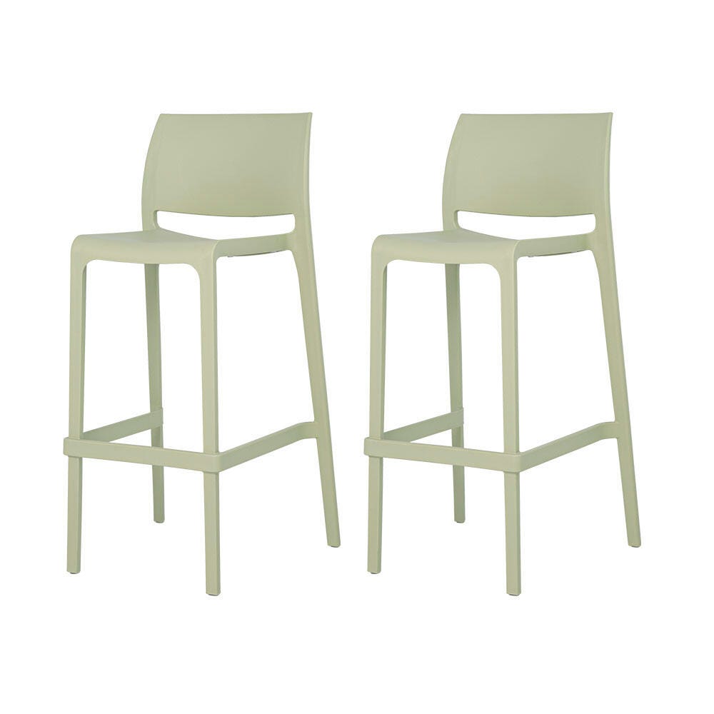 Sensilla Bar Stool (Set of 2), Wasabi Green, large